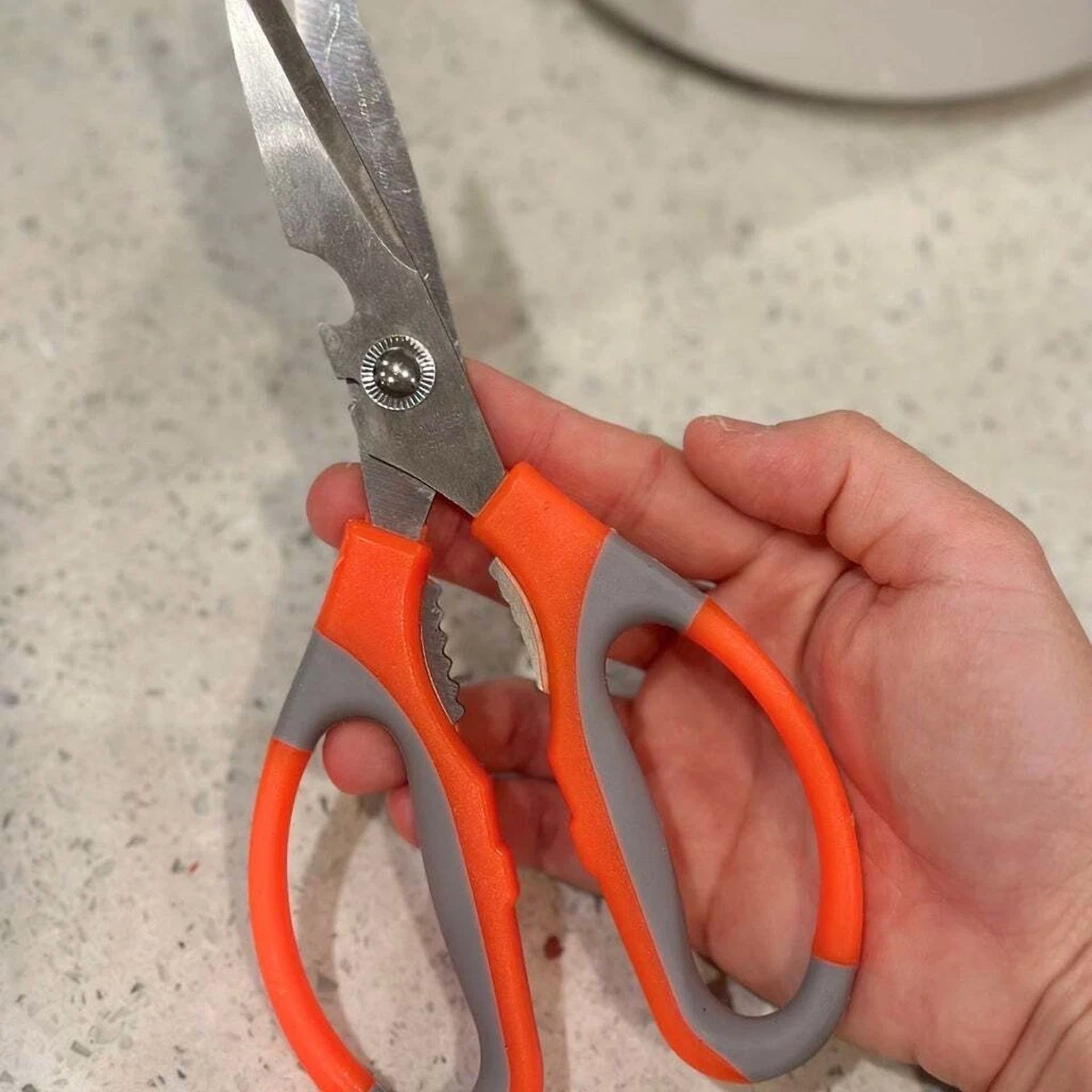 1Pc Multifunctional Scissors, Ultra Sharp Stainless Steel Kitchen Scissors