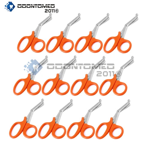 12 Emt Utility Scissors Shears 5.5" Orange Colored