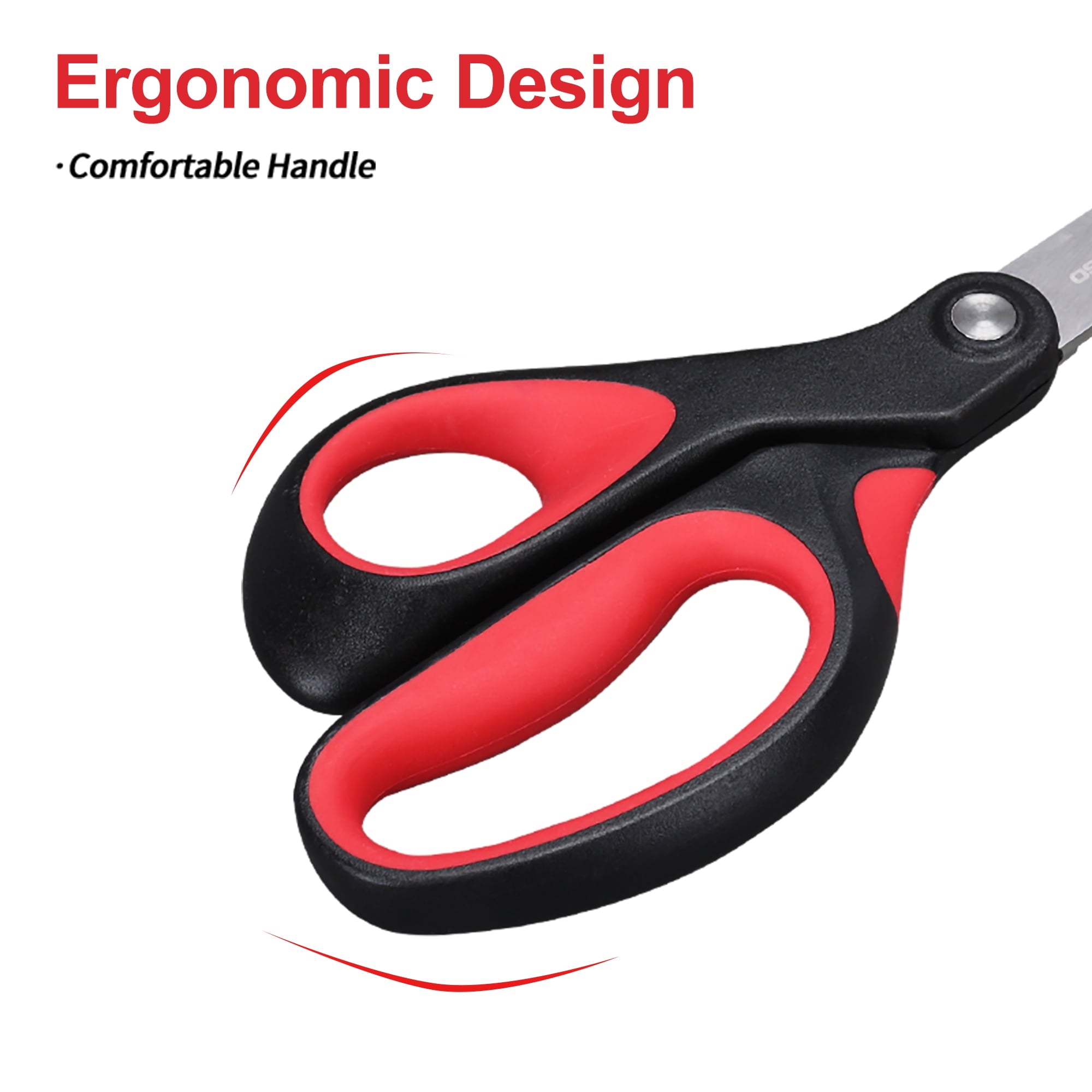 OSALO Scissors Office Left Handed Craft Paper 8.3 inches Blunt Tip Scissors 4 Pack