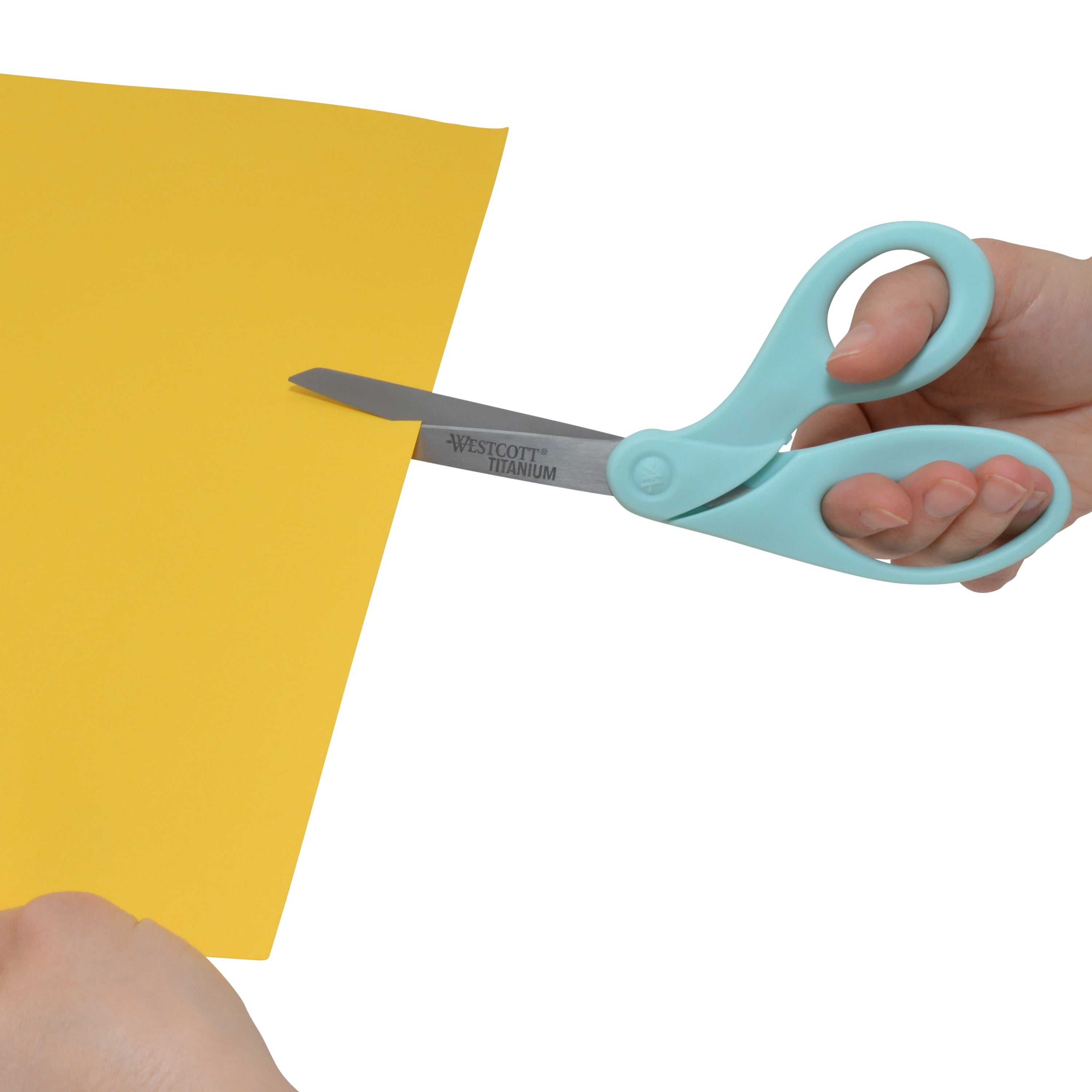 Westcott 8" Sewing Scissor and Rotary Cutter Set, Titanium, Blue, Floral, 2-Pack