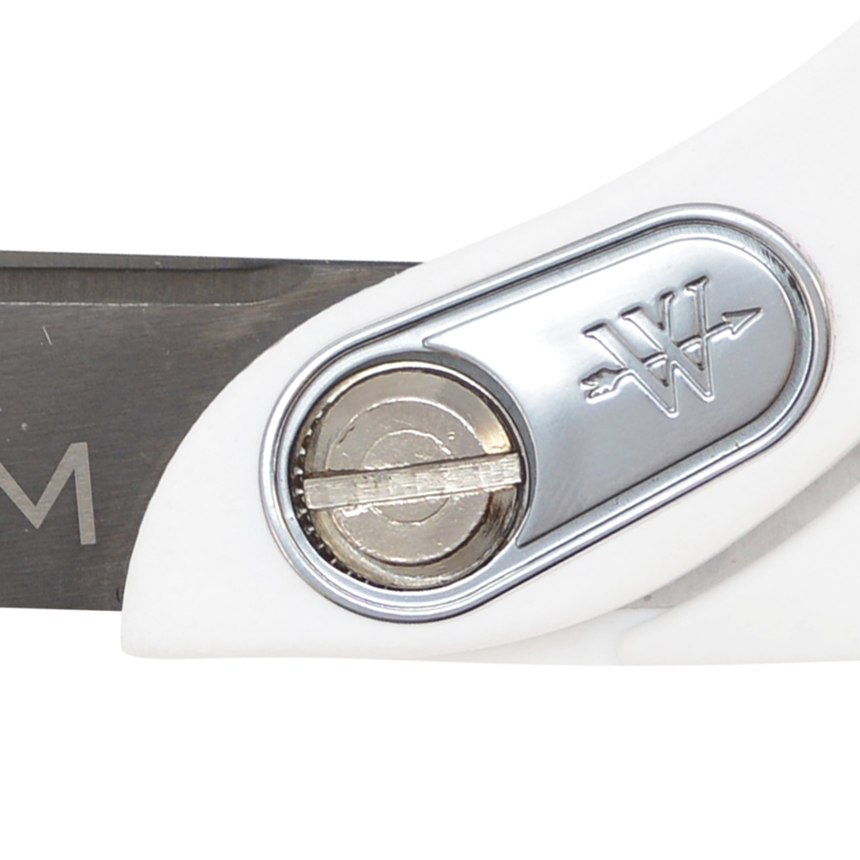 Westcott Carbo Titanium Scissors, 9", Bent, for Craft, White/Green, 1-Count