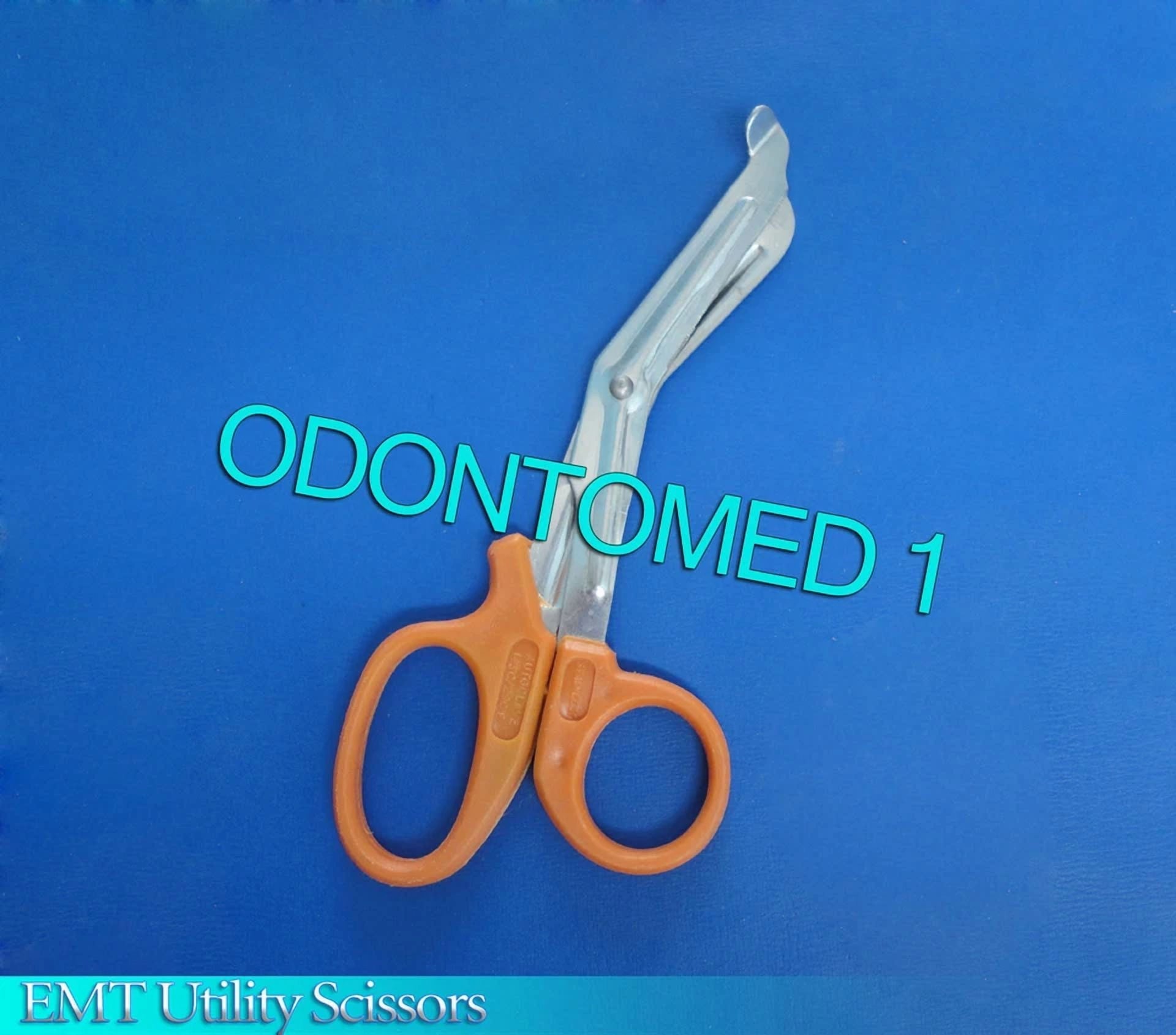 12 Emt Utility Scissors Shears 7.25" Orange Colored