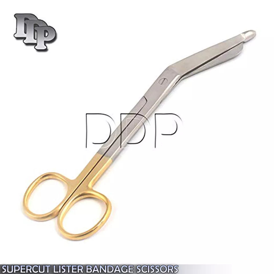 2 High Grade Supercut Lister Bandage Scissors 5.5" With One Serrated Blade