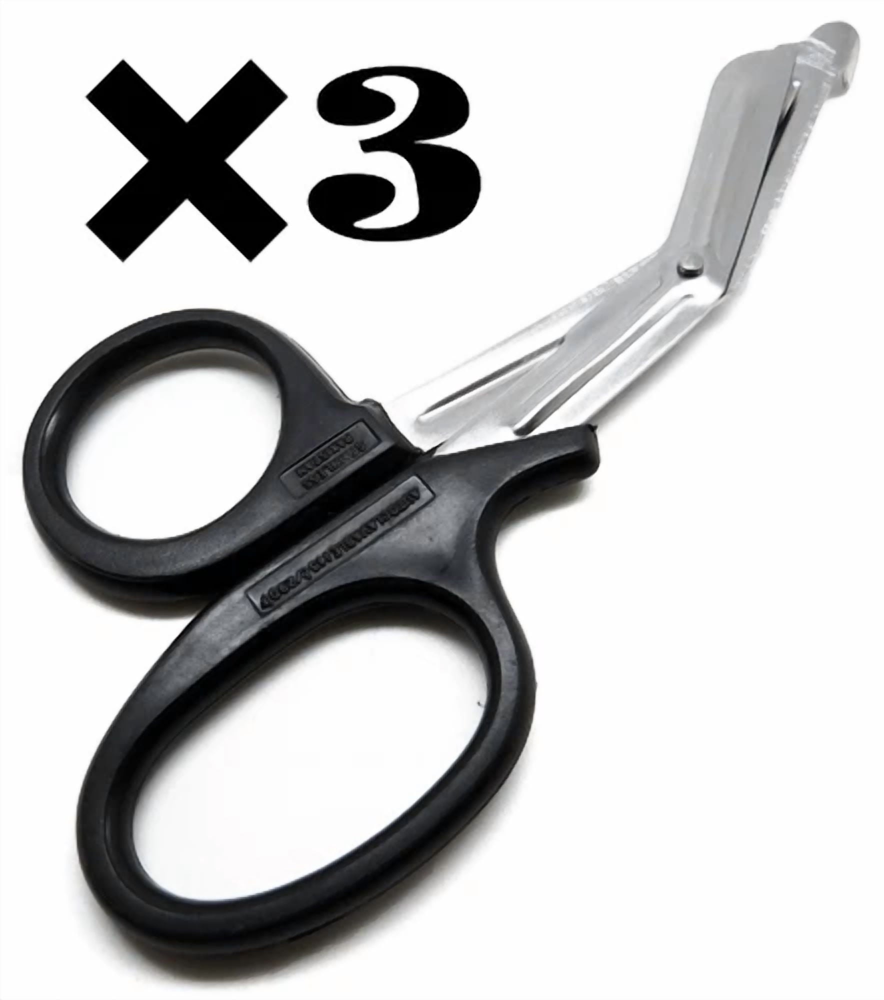 3 Pcs Black Utility Scissors 7.25" Multi-Purpose Diy Ems Emt Shears Instruments