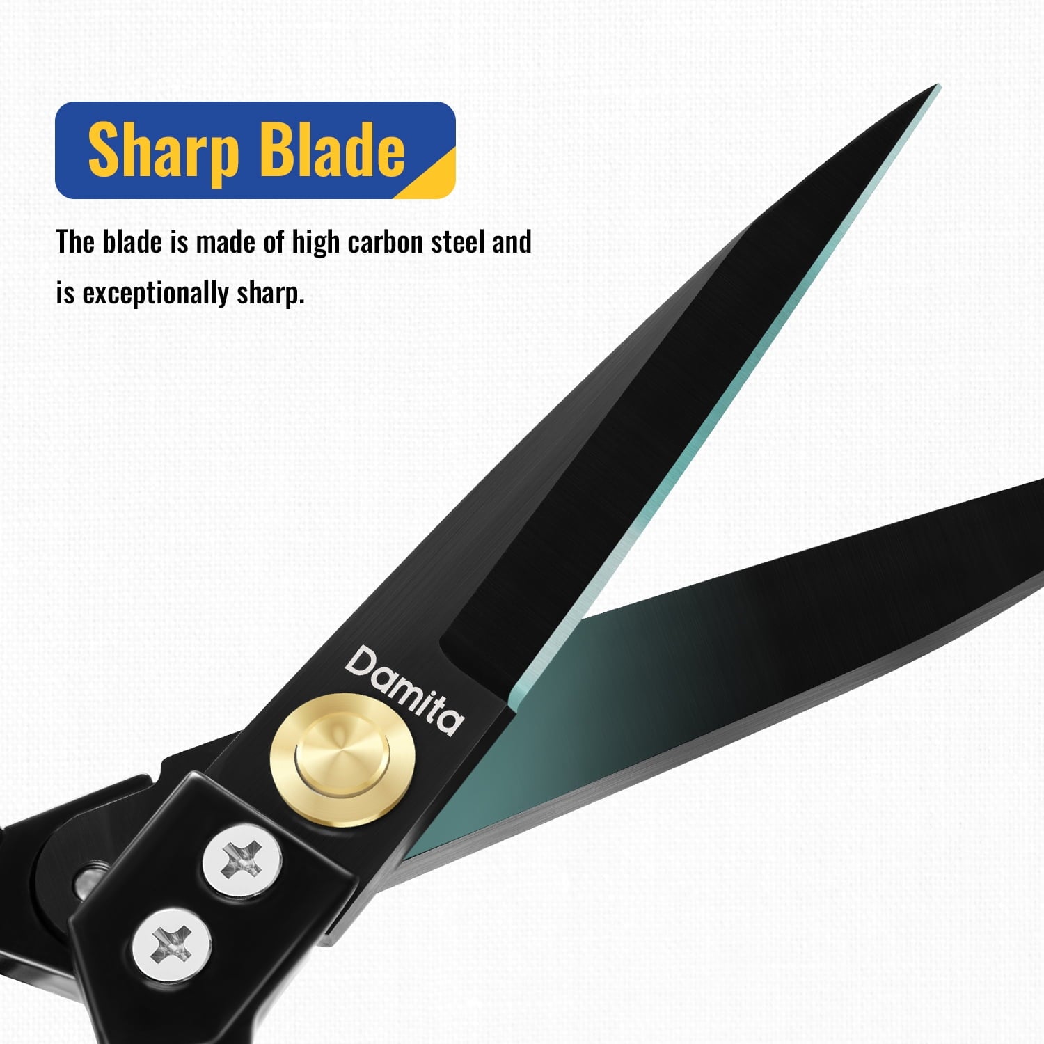 Damita Fabric scissors,9" Heavy Duty Sewing Scissors,Sharp Fabric Cutting Shears,Multi-purpose for Sewing,Embroidery,and Crafting