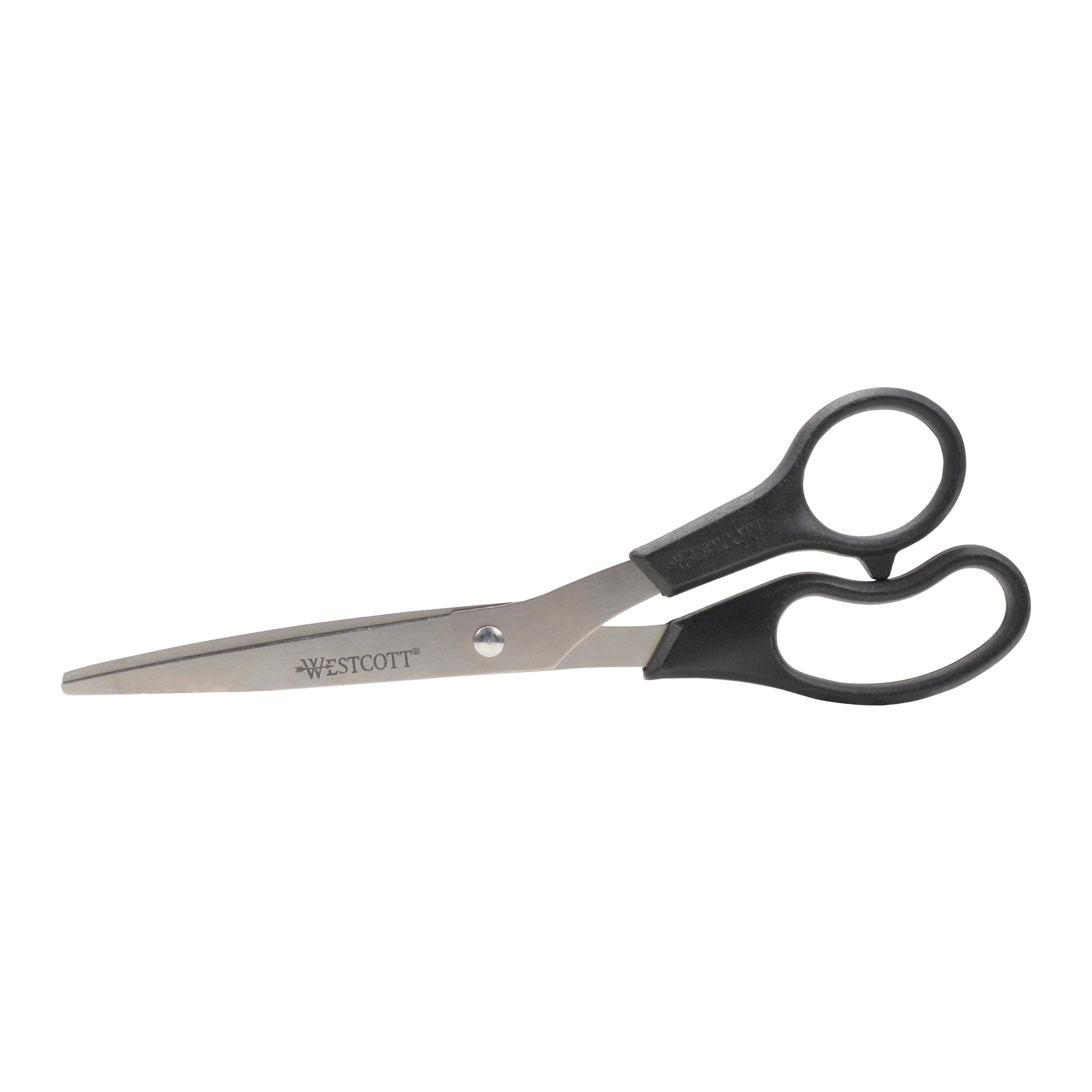 (4 pack) Westcott Kleen Earth Recycled 8" Stainless Steel Scissors, Straight, Black Office, High School Level