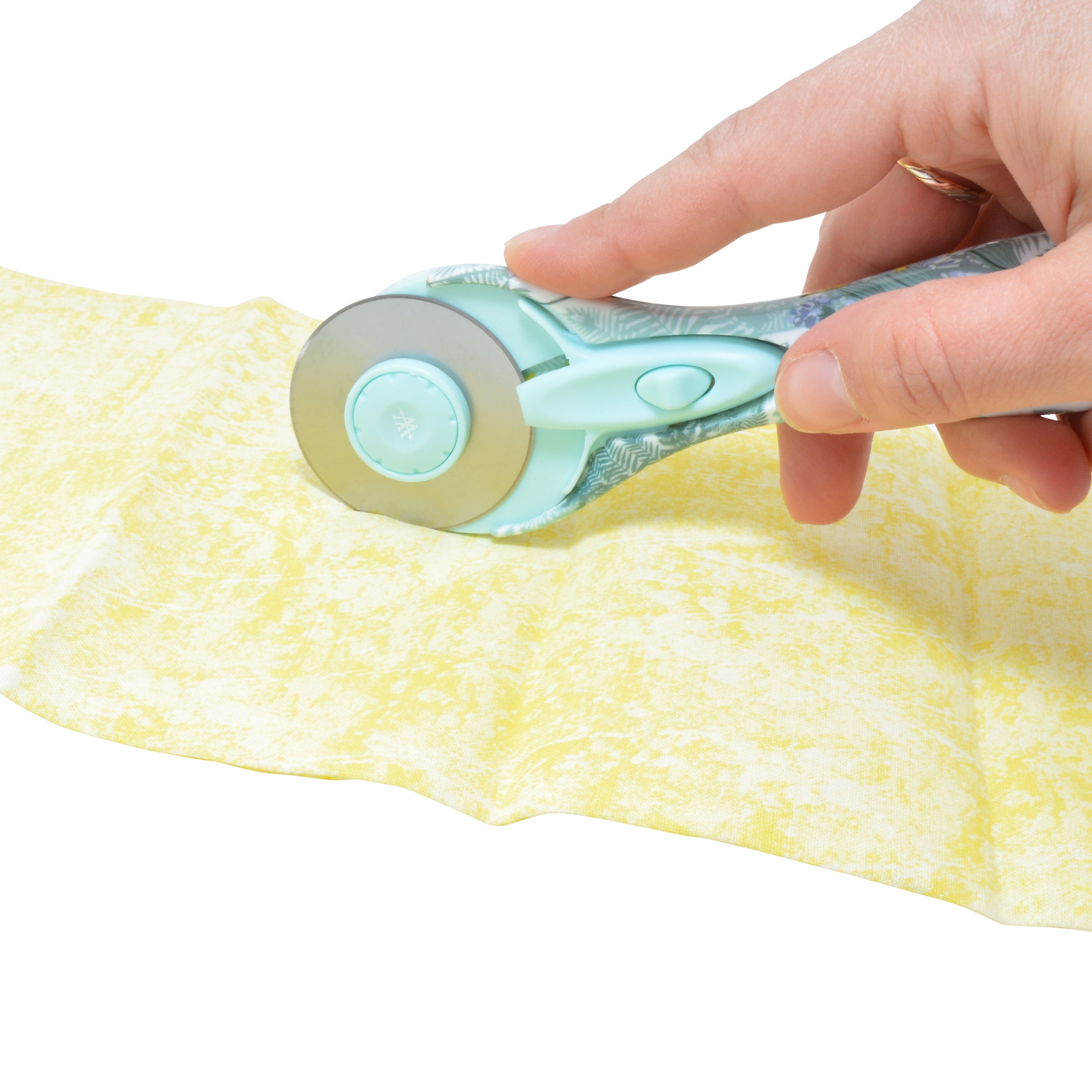 Westcott 8" Sewing Scissor and Rotary Cutter Set, Titanium, Blue, Floral, 2-Pack