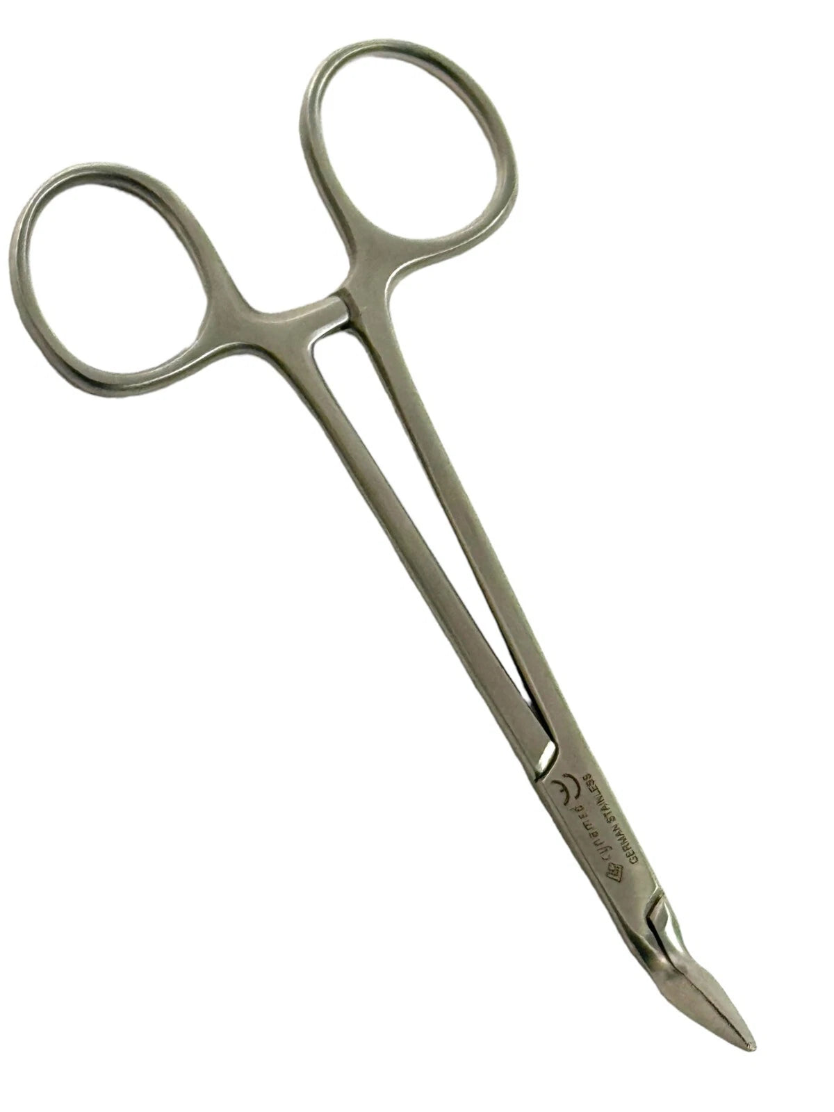 90° Angled Stieglitz Splinter Forceps, Serrated, Fine Tips, & Ratchet Locking