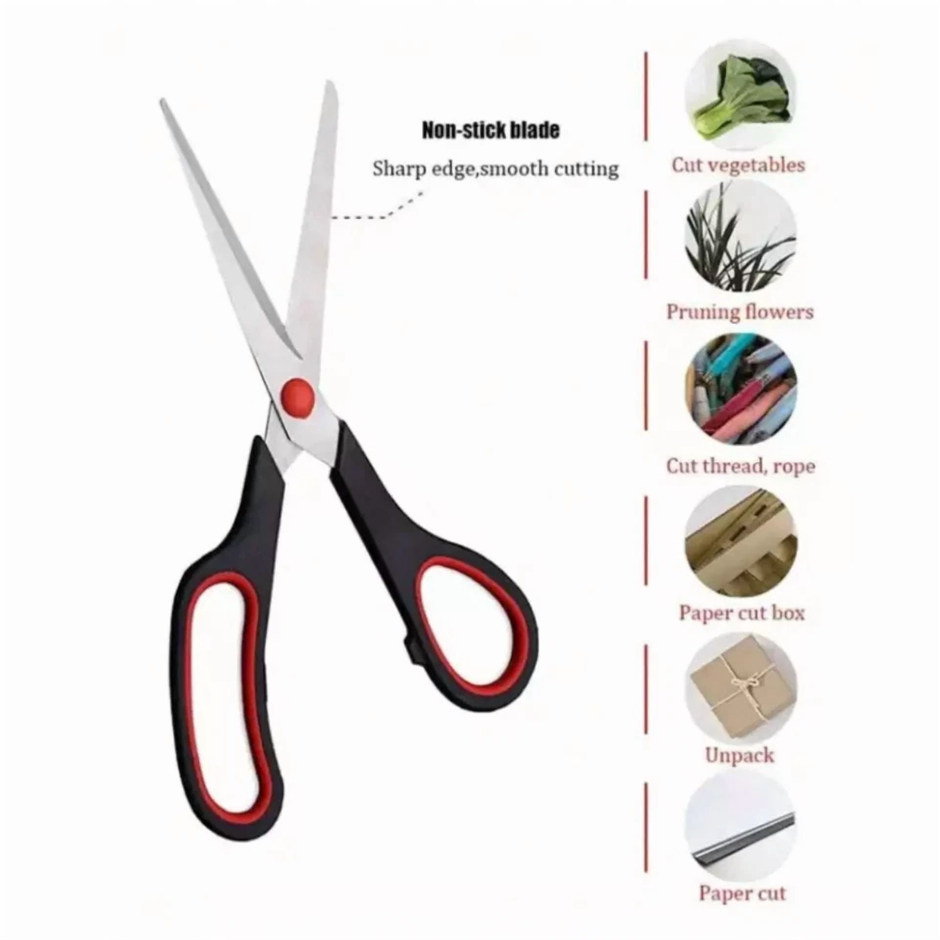 3Pcs 8-Inch Multipurpose Scissors Comfortable Grip - Ultra Sharp Blades