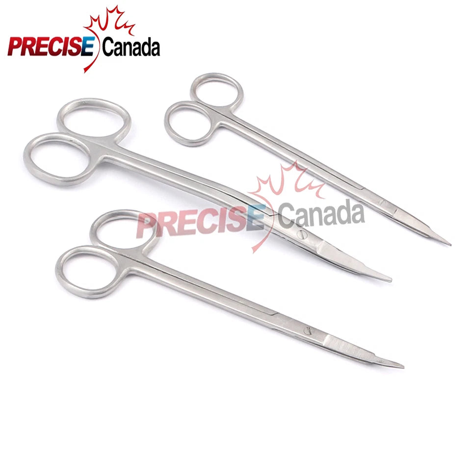 3 X Goldman Fox Gum Scissors Straight Curved Double Curved Saw Edge