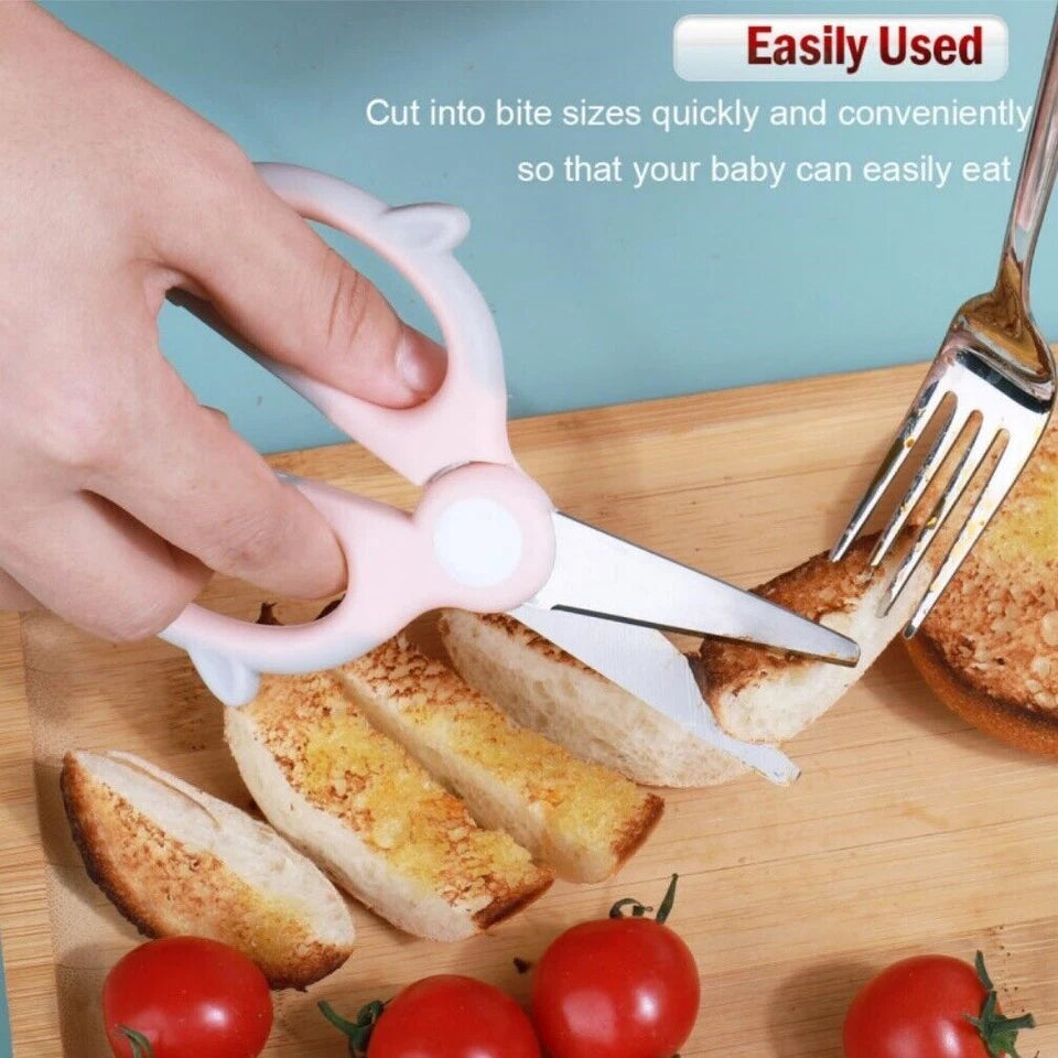 2Pcs Portable Baby Food Scissors With Safety Lock And Storage Case,Kicthen Shear