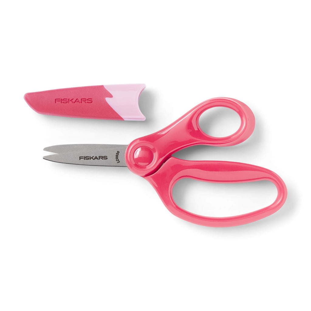 Fiskars (12 pack) 5" Pointed Kids Scissors Ages 4-7, Pink, Elementary School Scissors
