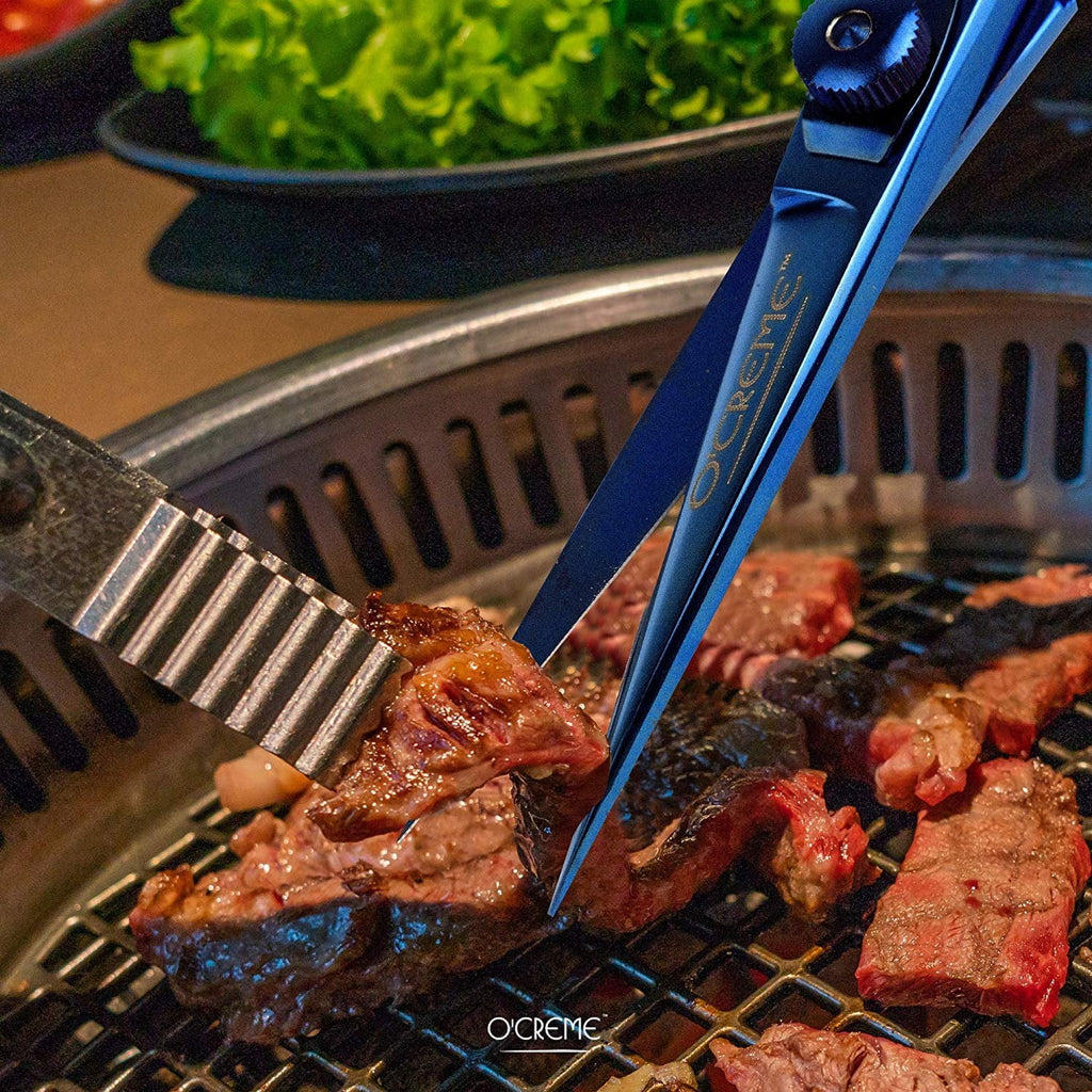 O'Creme Super Sharp Chef Scissors All Stainless Steel Snips Garnishing Tool Purple