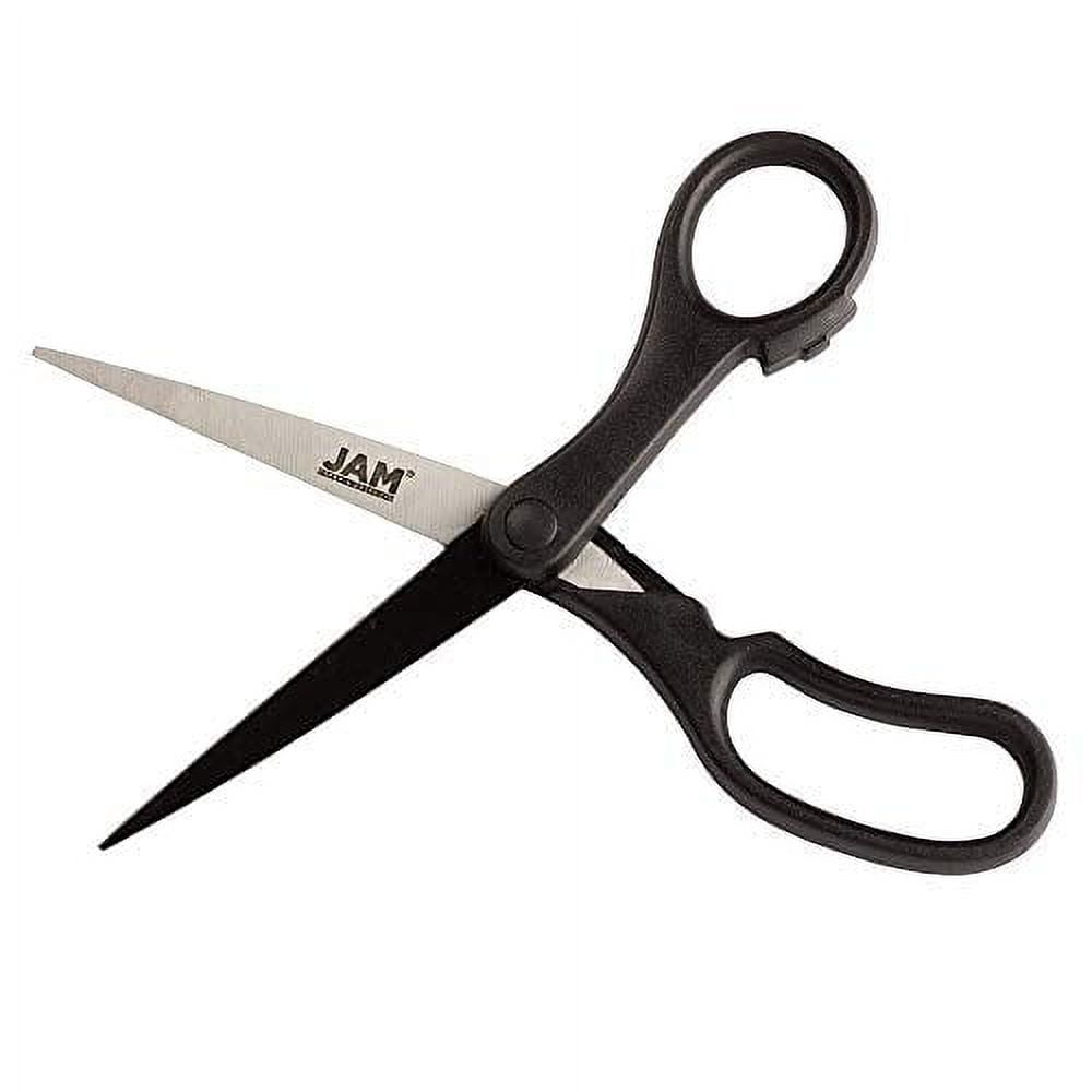 JAM Paper Multi-Purpose Precision Scissors, Black, 8 inch, 1/Pack