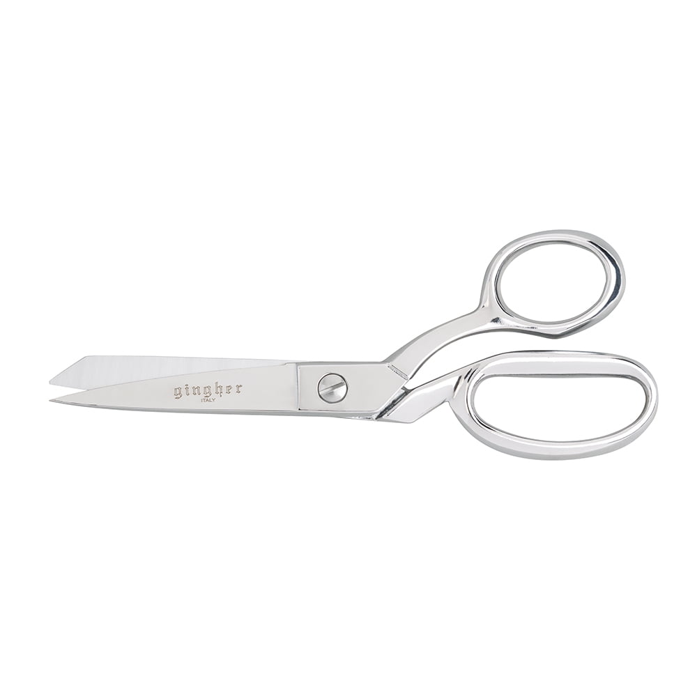 Gingher Knife Edge Bent Trimmers- 7" Stainless Steel, Sewing Scissors, Fabric & Denim - Silver
