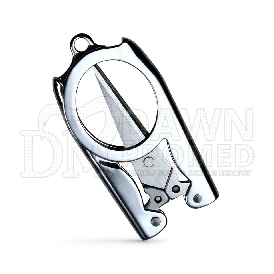 2 Pcs Portable Small Folding Travel & Pocket Scissors Foldable Sewing German G