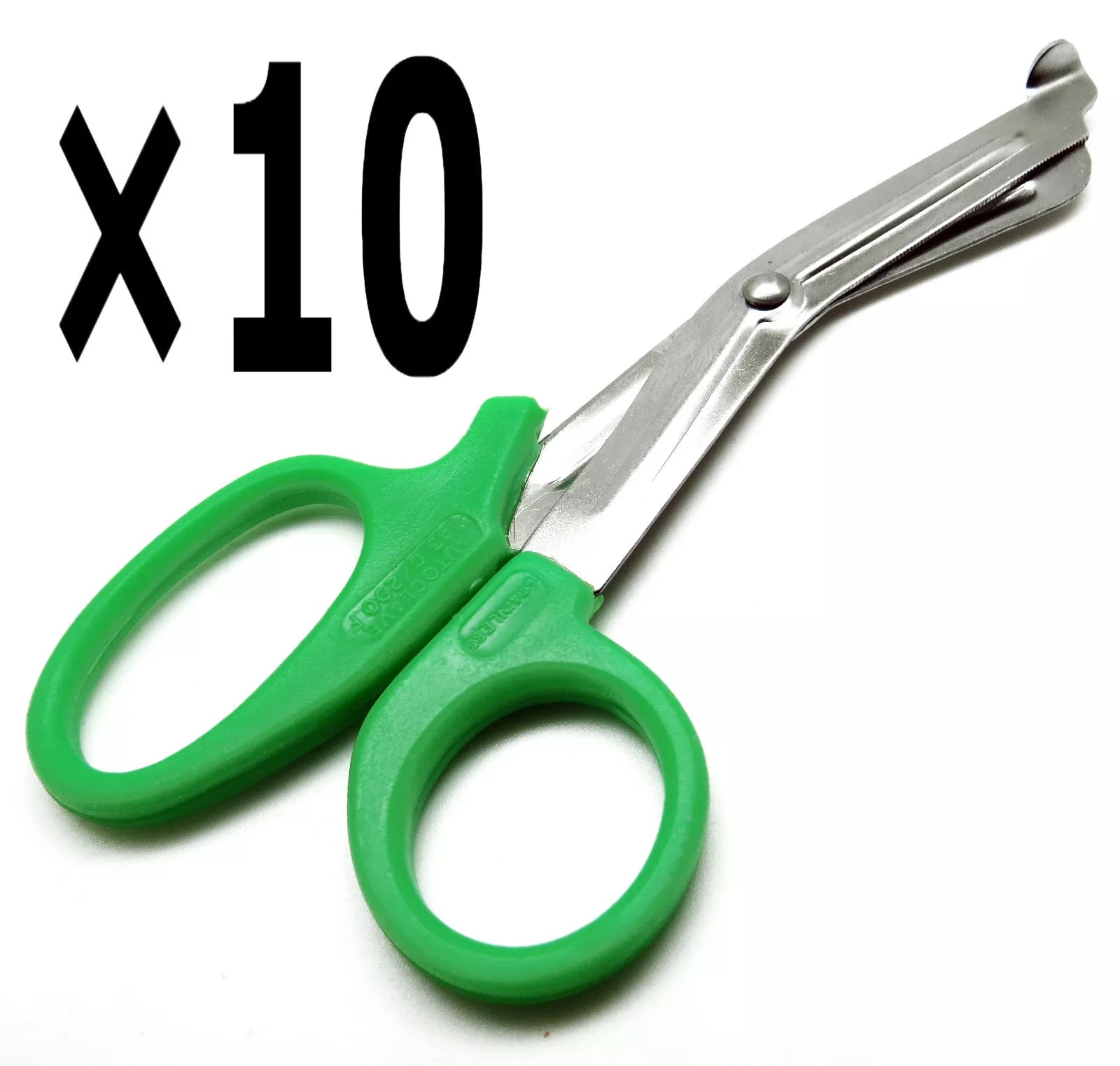 10 Pcs Green Utility Scissors 5.5" Multi-Purpose Diy Ems Emt Shears Tools