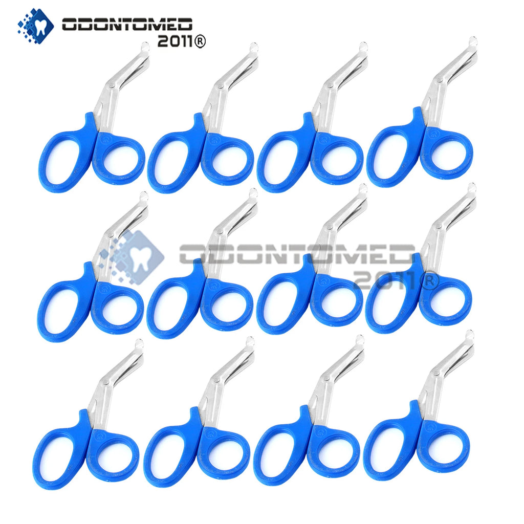 12 Emt Utility Scissors Shears 7.25" Blue Colored