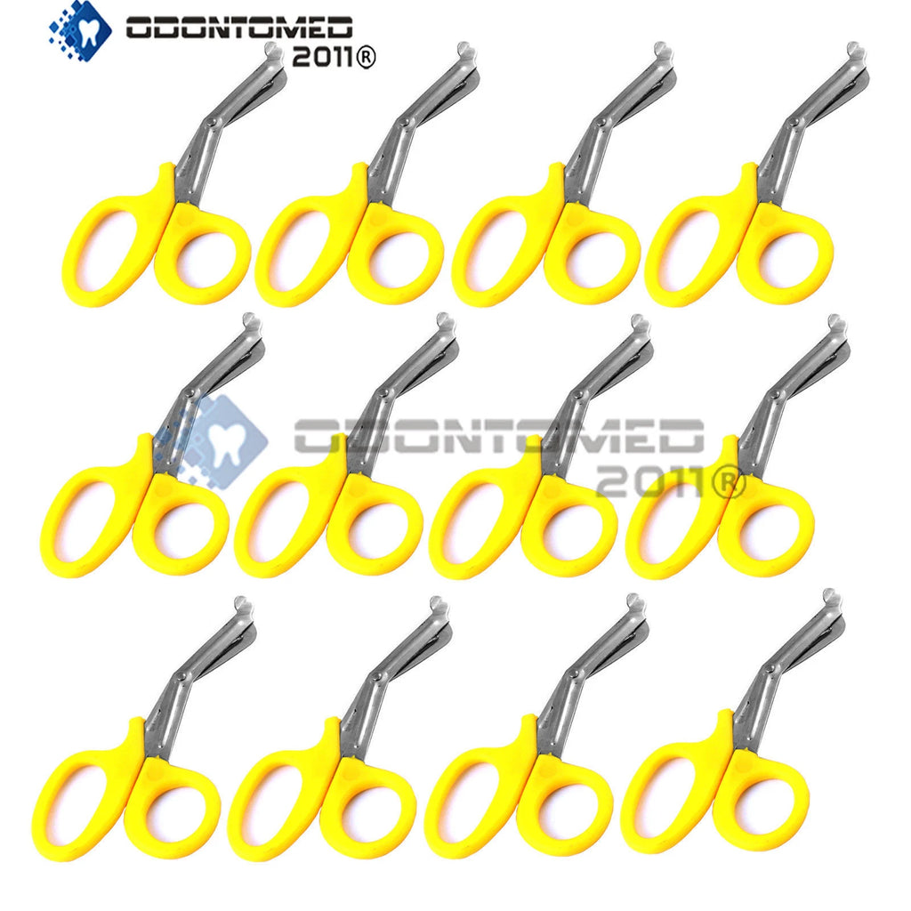 12 Emt Yellow Utility Scissors 5.5''