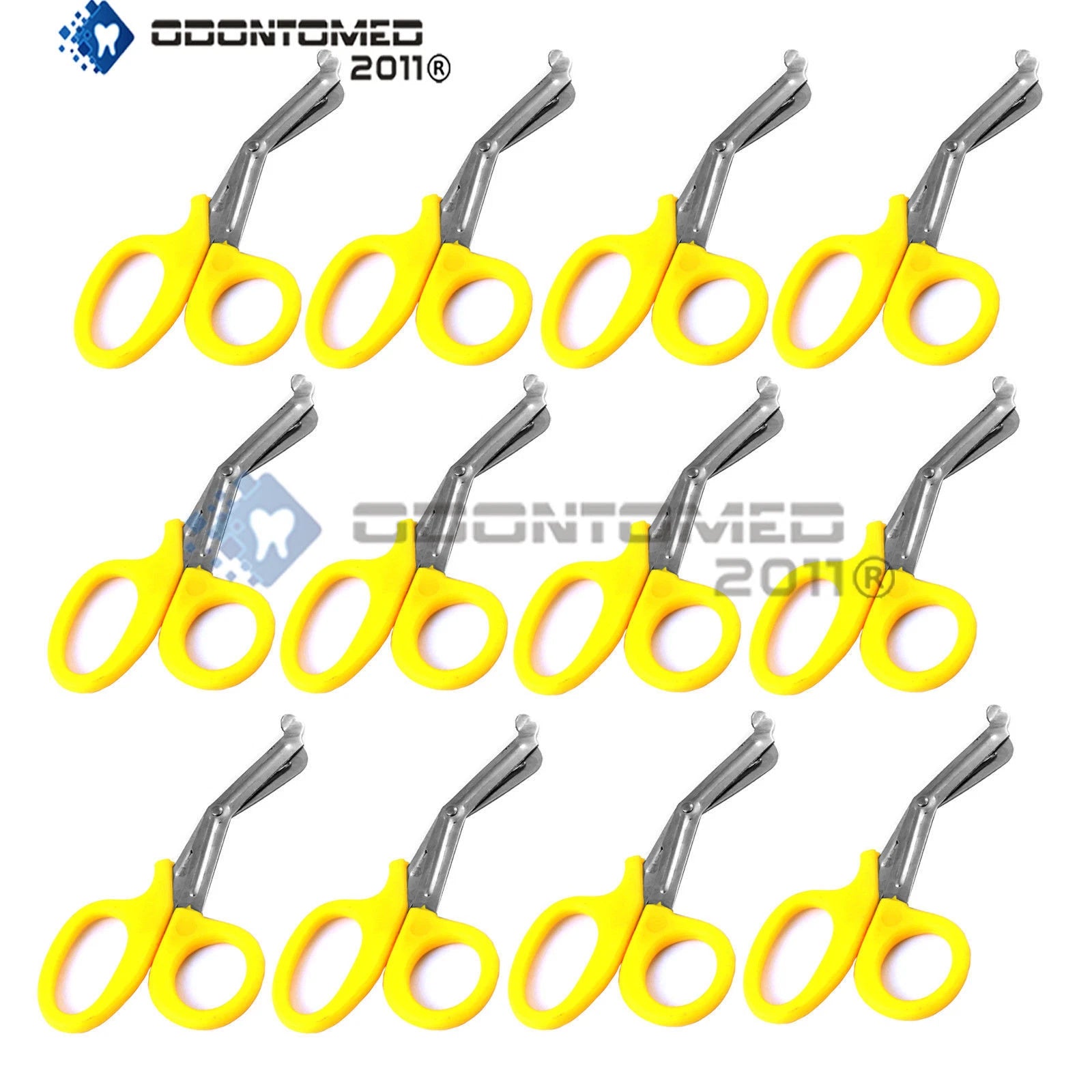 12 Emt Yellow Utility Scissors 5.5''