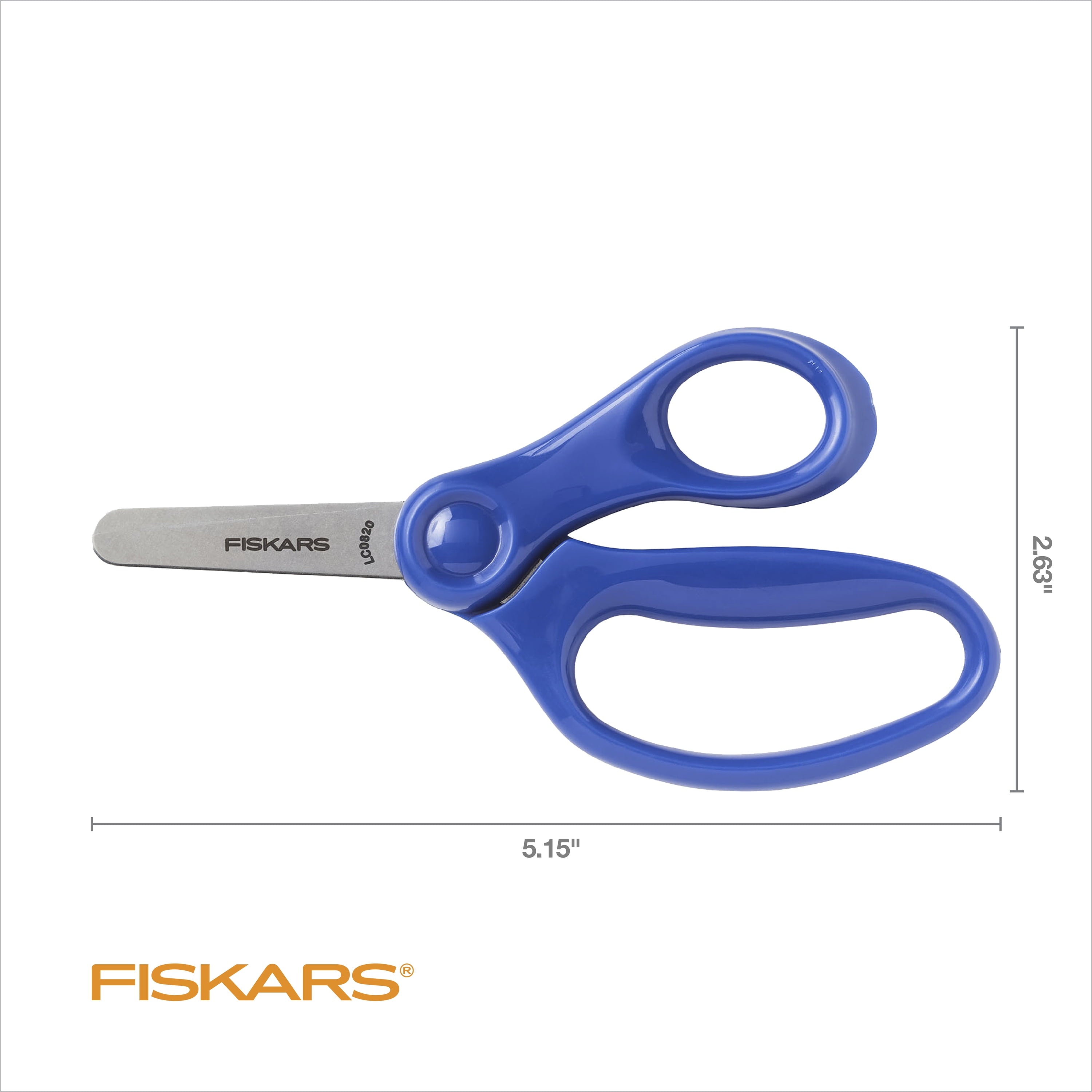 Fiskars (12 pack) 5" Blunt-tip Kids Scissor Ages 4-7, Blue, Elementary School Scissors
