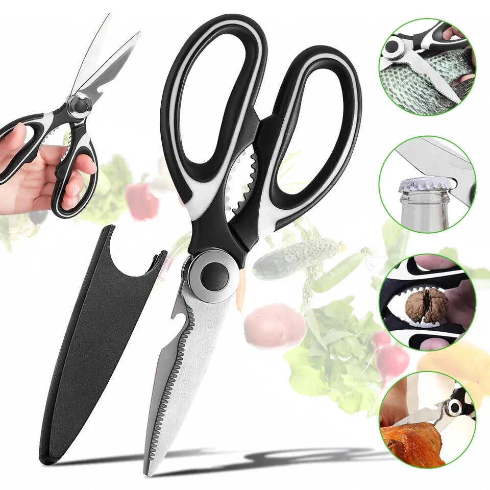 Multi -Functional Kitchen Shears Heavy Duty Scissors For Meat Fish Chicken Bones