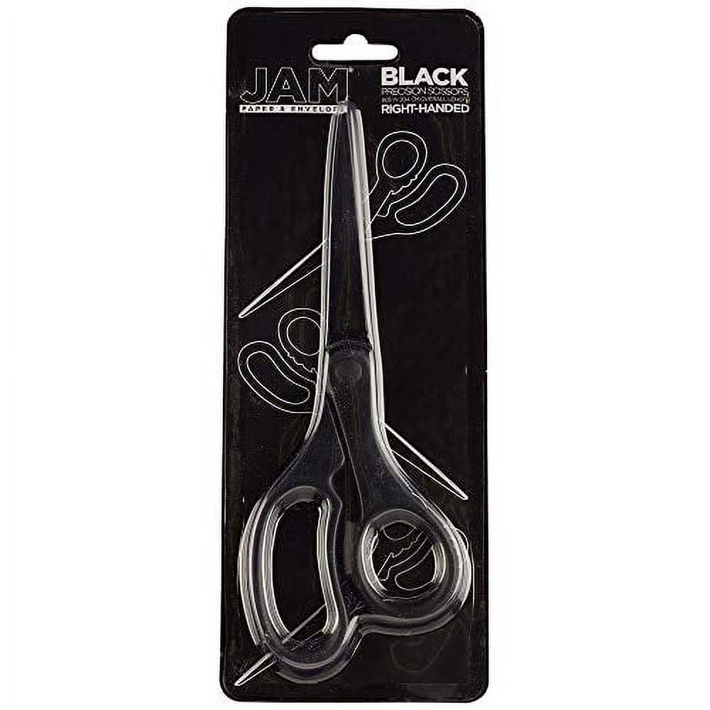 JAM Paper Multi-Purpose Precision Scissors, Black, 8 inch, 1/Pack