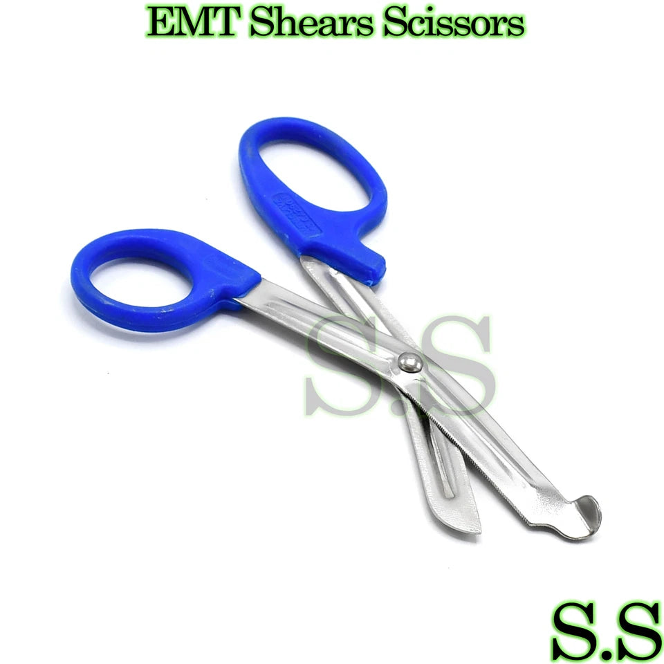 Blue Utility Scissors 5.5" Multi-Purpose Diy Ems Emt Universal Shears