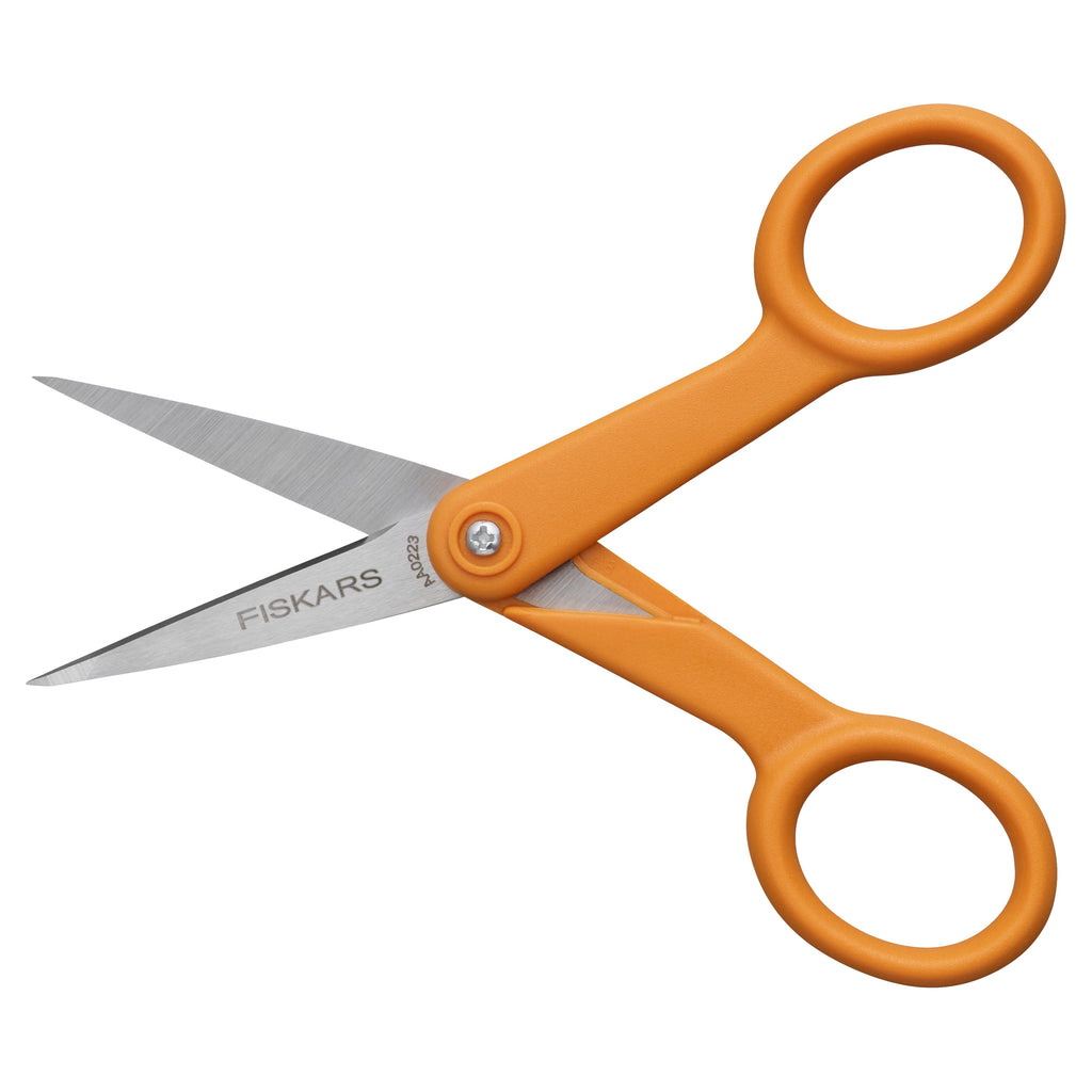 Fiskars Scissors 5" Micro-Tip Scissors, Orange