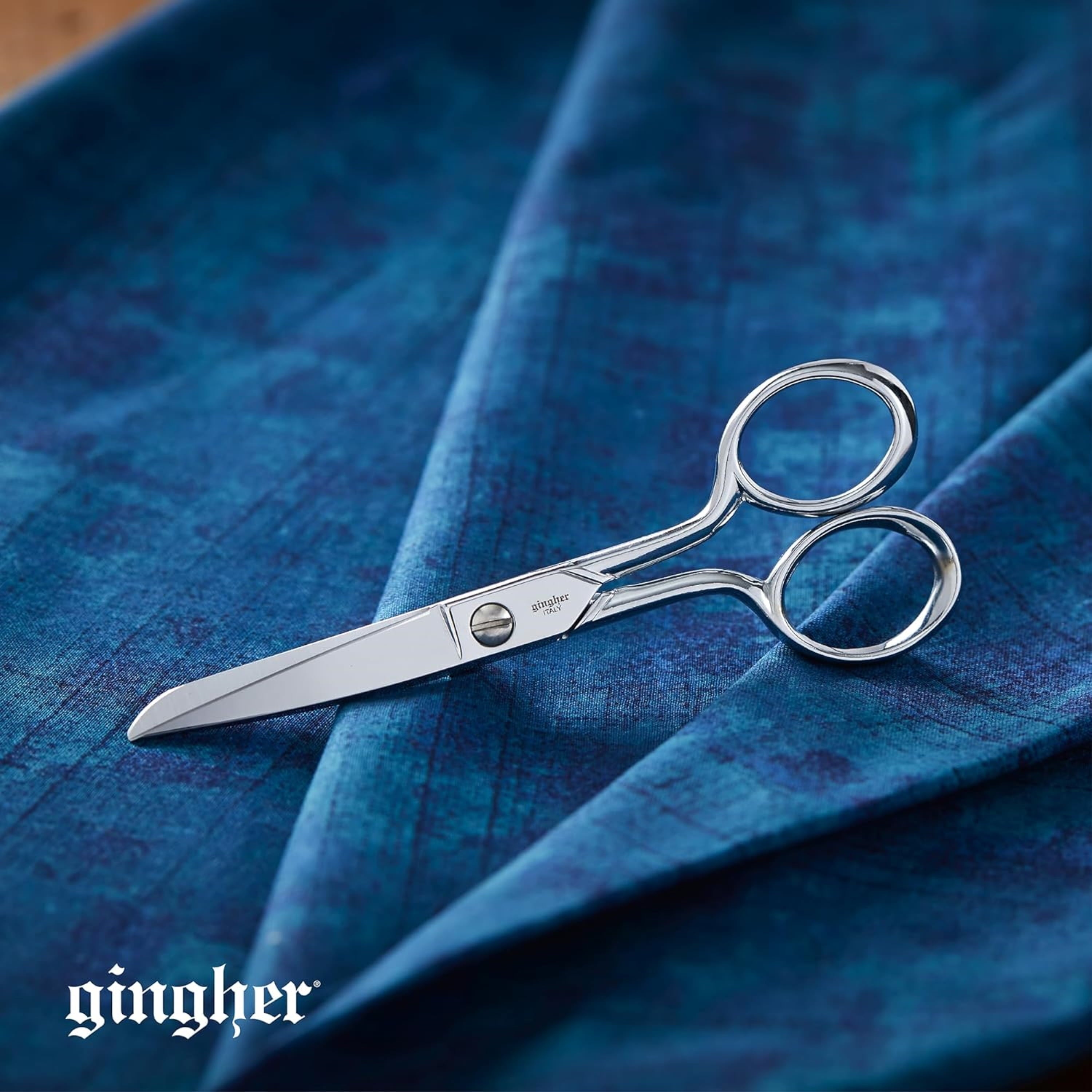 Gingher Double-Curved Machine Embroidery Scissor 6", Sliver