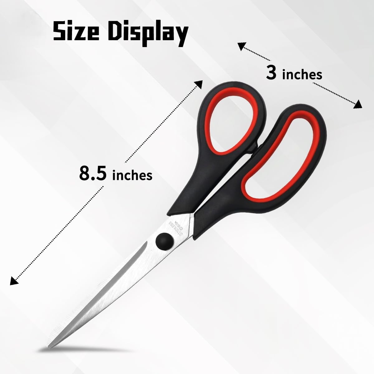 3-Pack 8" Heavy Duty Scissors with Ultra Sharp Blades and Comfort Grip Handles - For Office, Sewing, Handcraft Workshop, Home and Crafts, Etc.