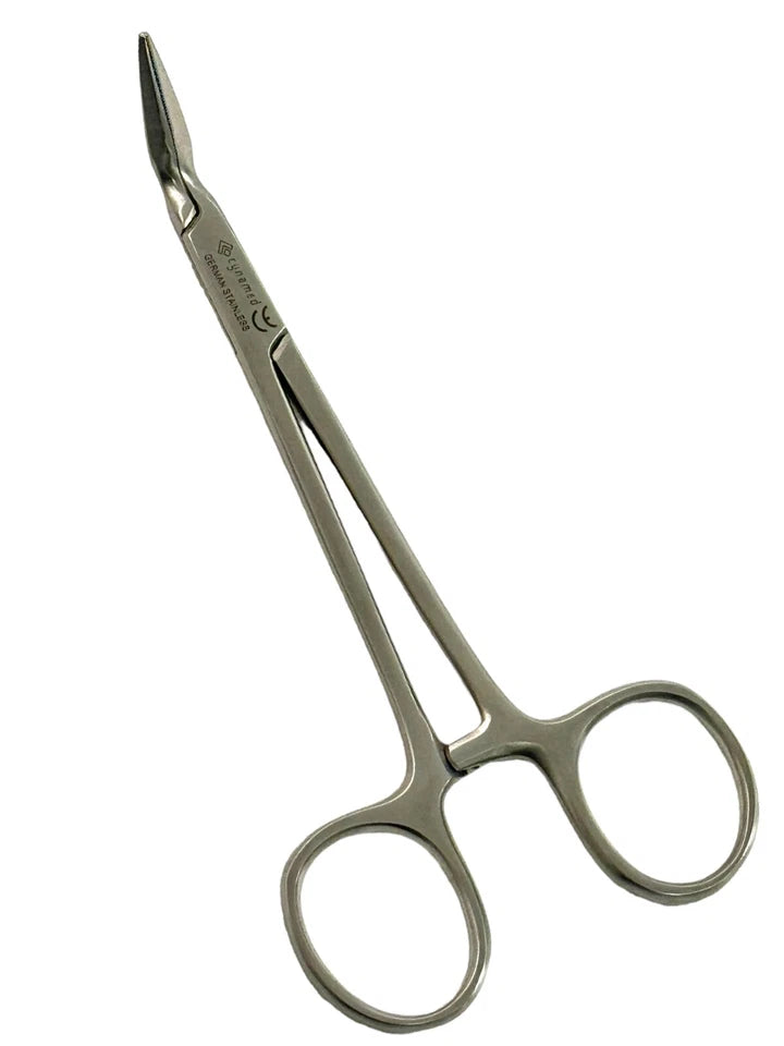 90° Angled Stieglitz Splinter Forceps, Serrated, Fine Tips, & Ratchet Locking