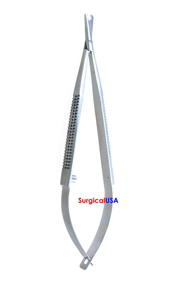 Beimer Micro Scissors 5.1" Straight Blades Flat Handle With Serrations