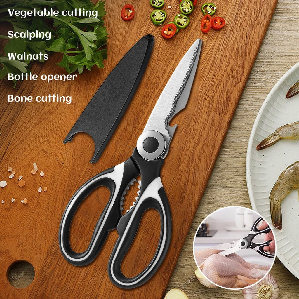 Stainless Steel Kitchen Shears Heavy Duty Scissors For Meat Fish Chicken Bone