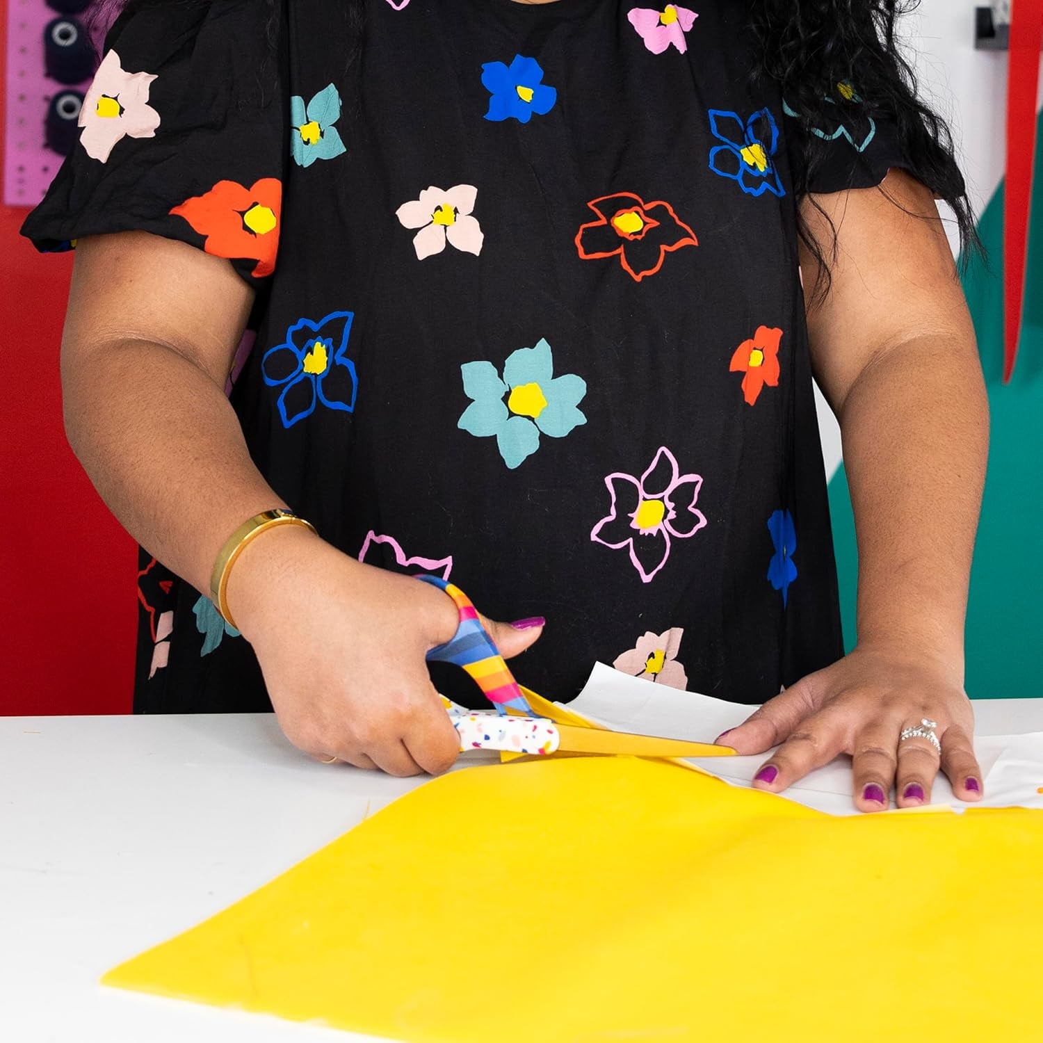 Fiskars Premier Designer 8-Inch Sewing Scissors, Sew Bold, 1 Count