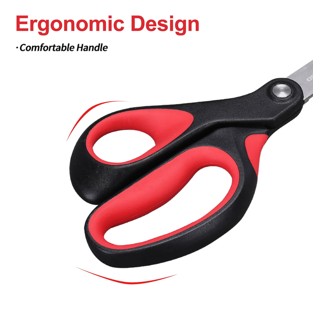 OSALO Scissors Office Left Handed Craft Paper 8.3 inches Blunt Tip Scissors 4 Pack