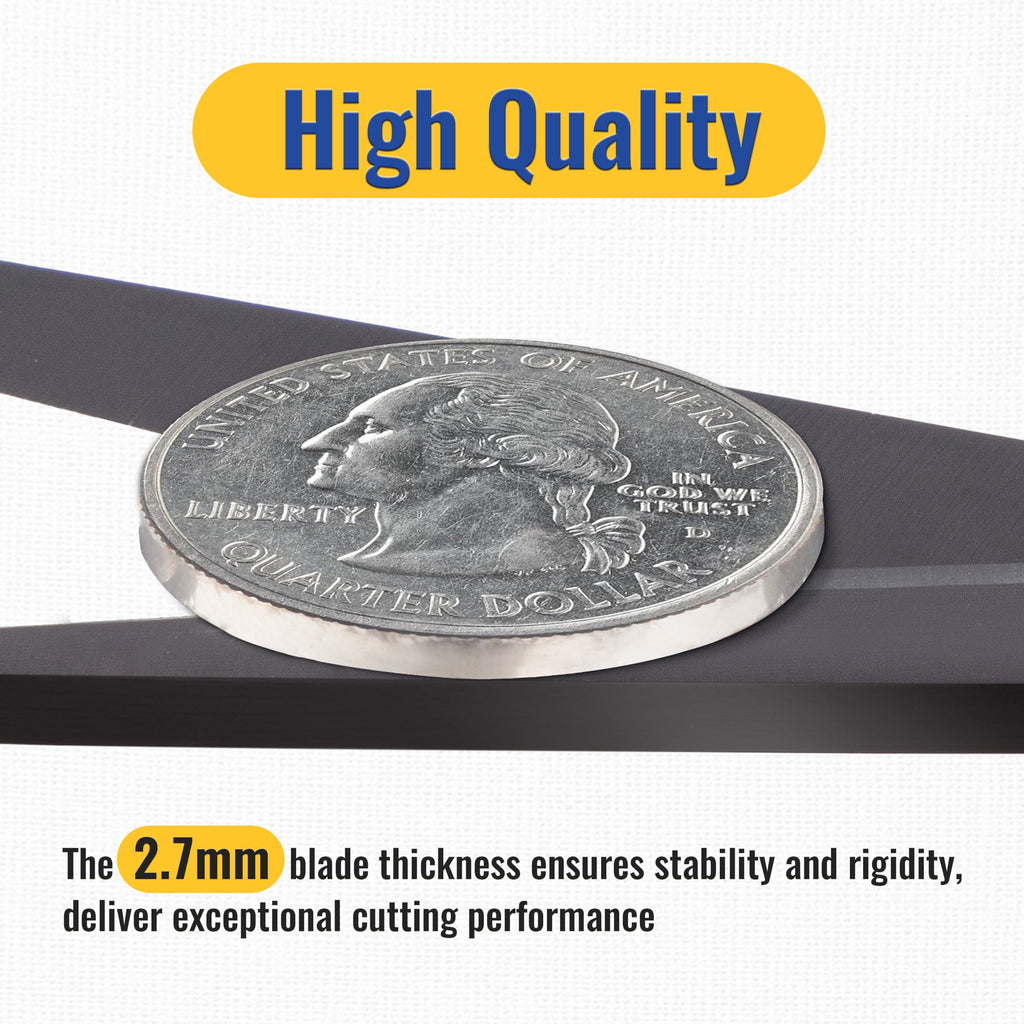 Damita 8.5" Heavy Duty Sewing Scissors - Black Titanium Coated, Premium Forged Fabric Scissors