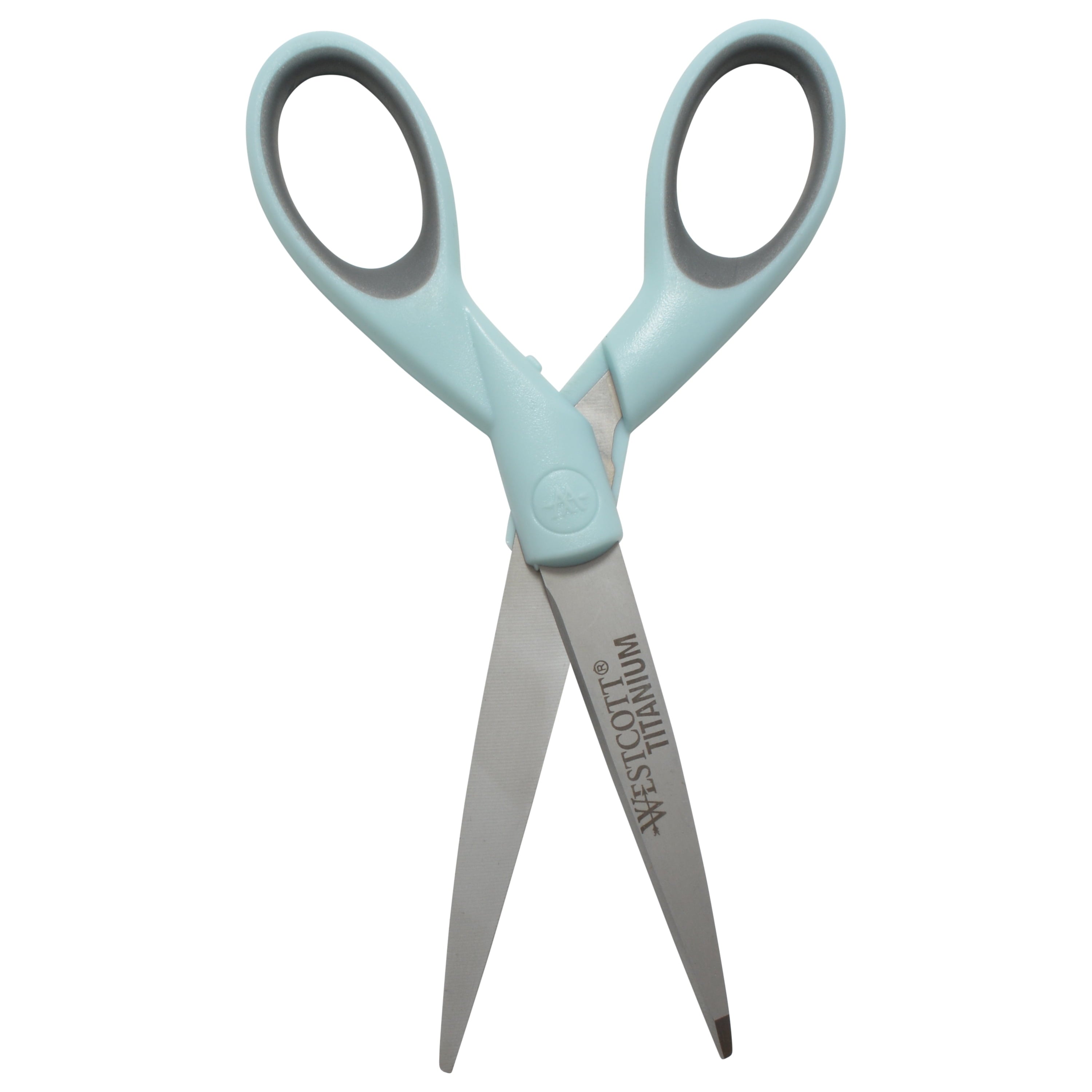 Westcott Sewing Scissors, Titanium, 7", Micro-tip, for Craft, Light Blue, 1-Count