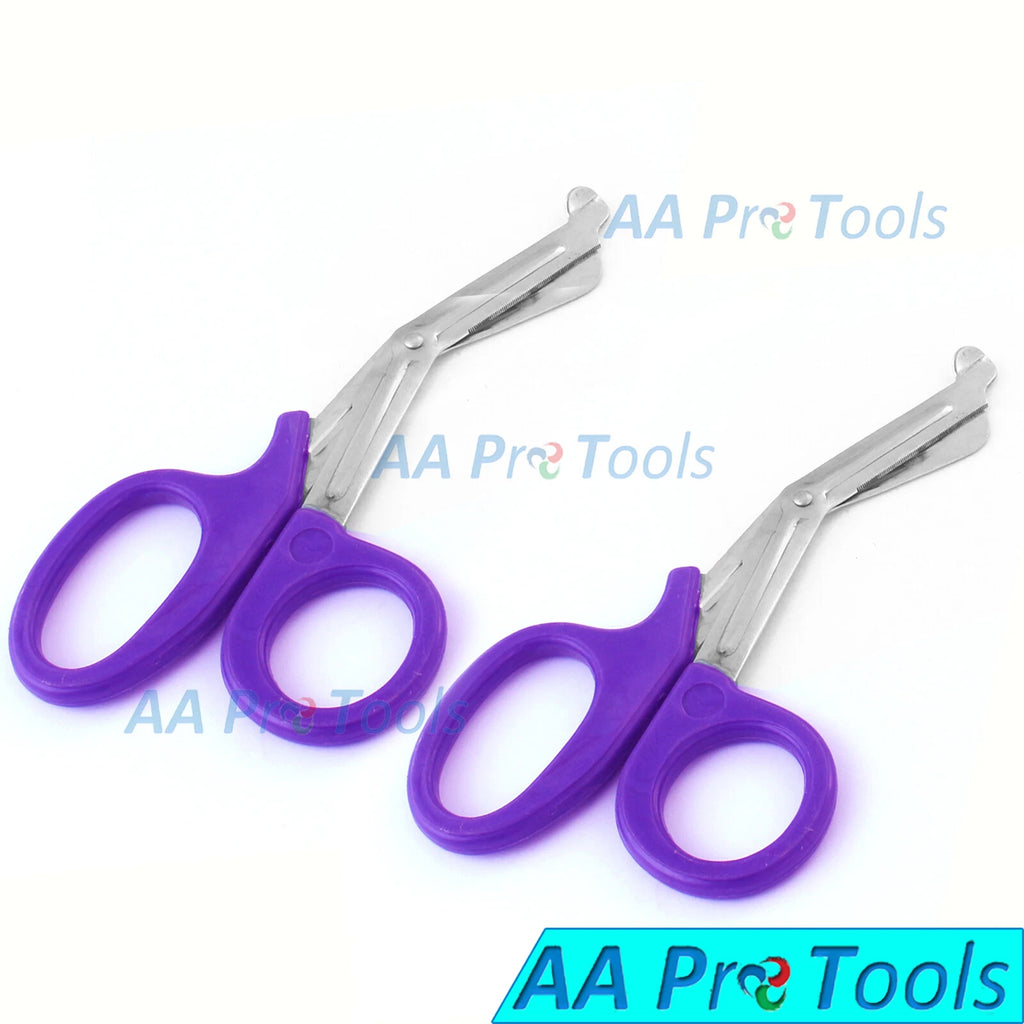 2 New Pairs 7 1/2" Emt Bandage Scissors Trauma Shear 7.5" Purple Utility Shears