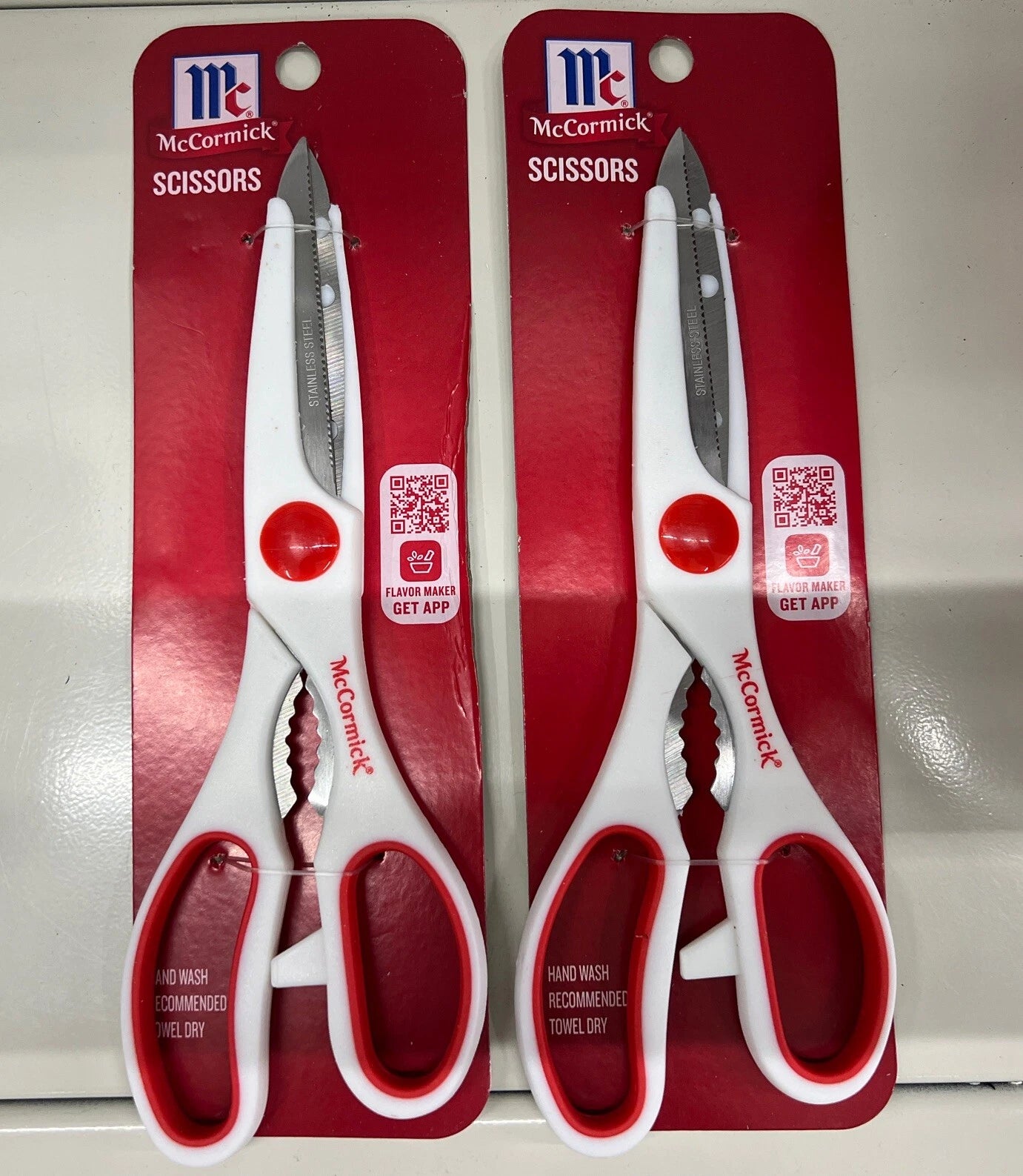 (2-Pack) Mc Cormick Essentials 8-1/2" Kitchen Scissors Stainless Steel Blades