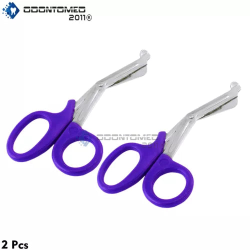 2 Pcs Pack Bandage Scissors Trauma Shear 7.5" Purple Utility Shears