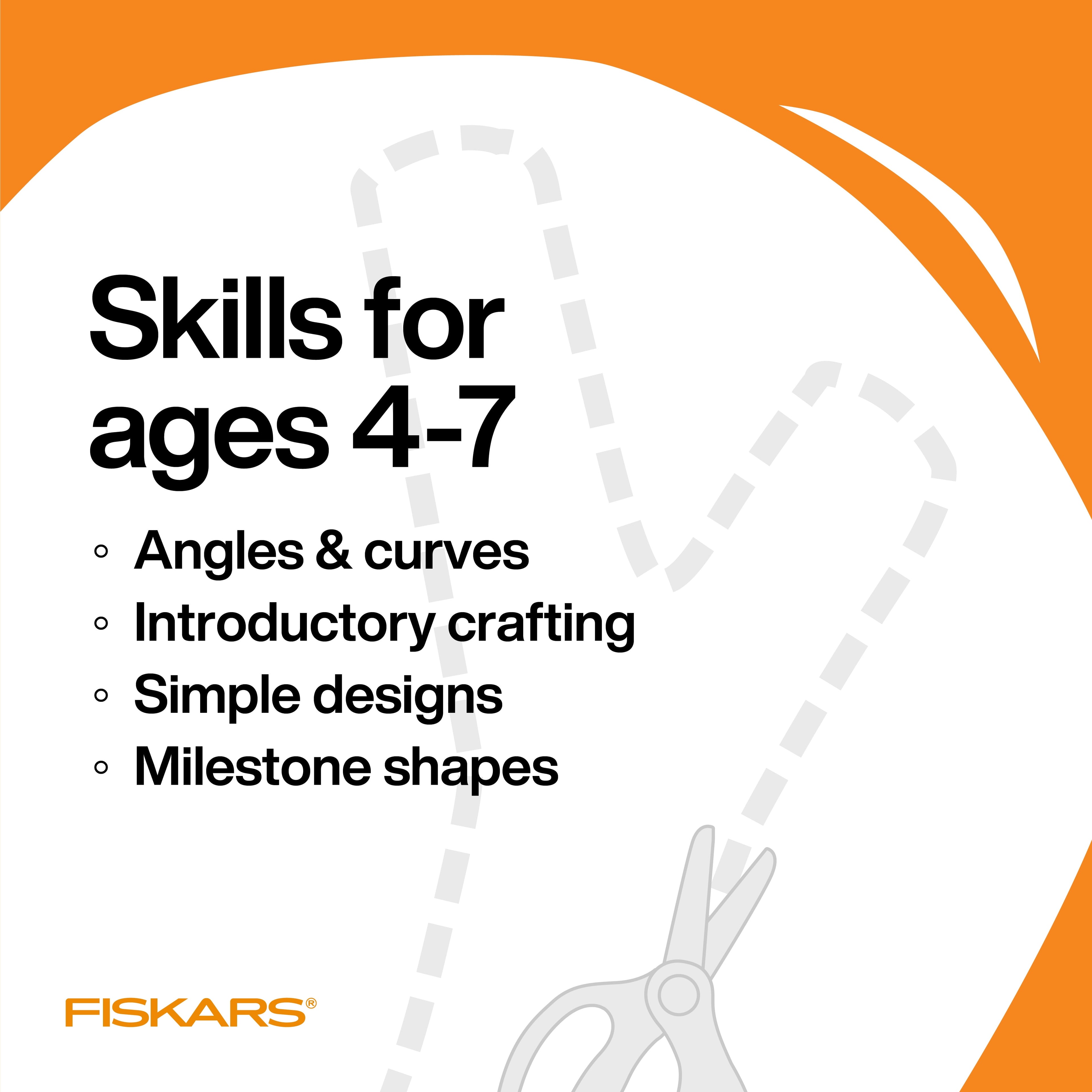 Fiskars® Kids Cutting Activity Book (Age 4+) with Blue Blunt-tip Kids Scissors (5 in.)