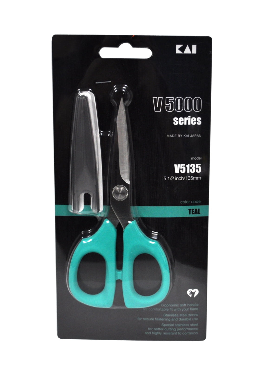 KAI V 5000 Series 5-1/2 Inch Teal Scissors