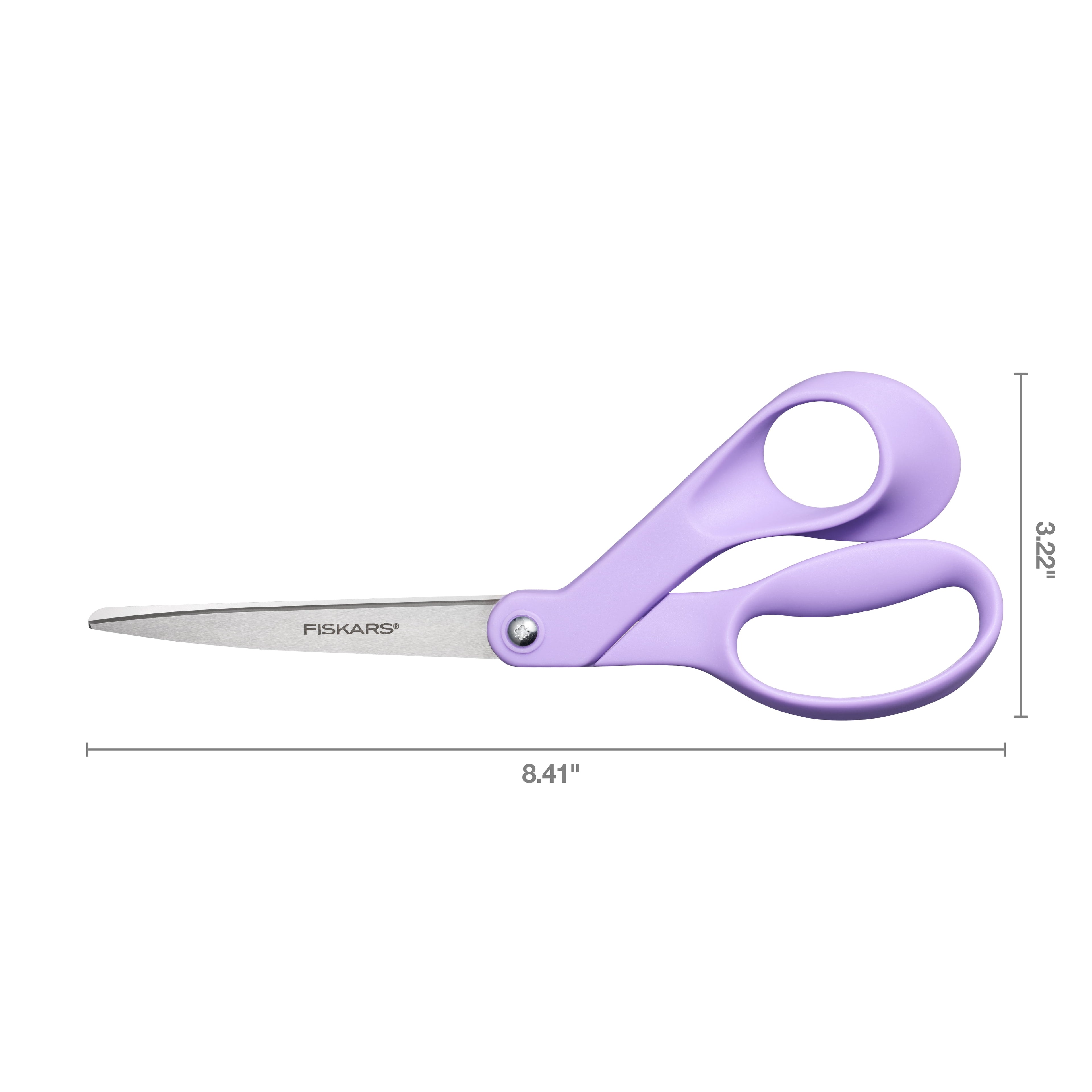 Fiskars Explore 8" Crafting and Fabric Scissors with Ergonomic Design, Ultra Lilac