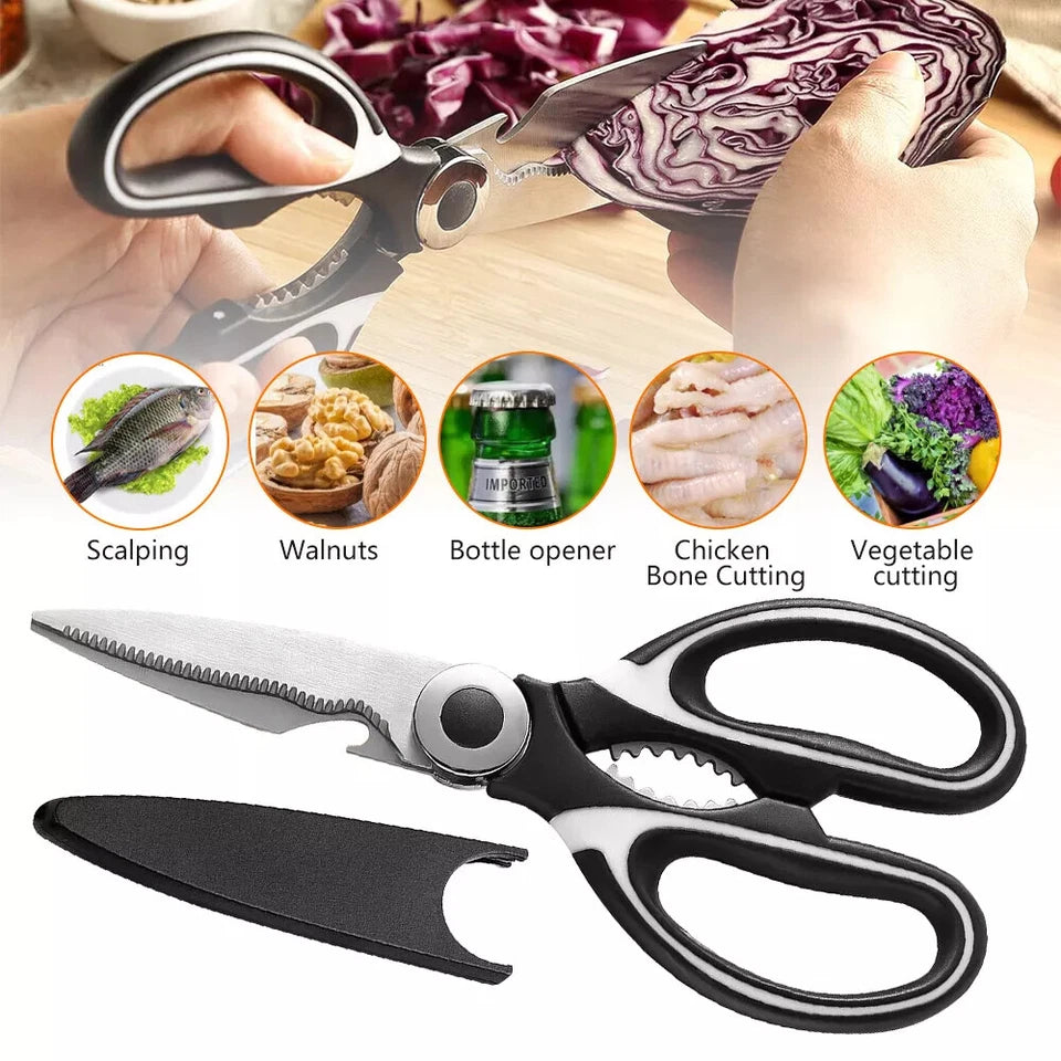 Multi -Functional Kitchen Shears Heavy Duty Scissors For Meat Fish Chicken Bones