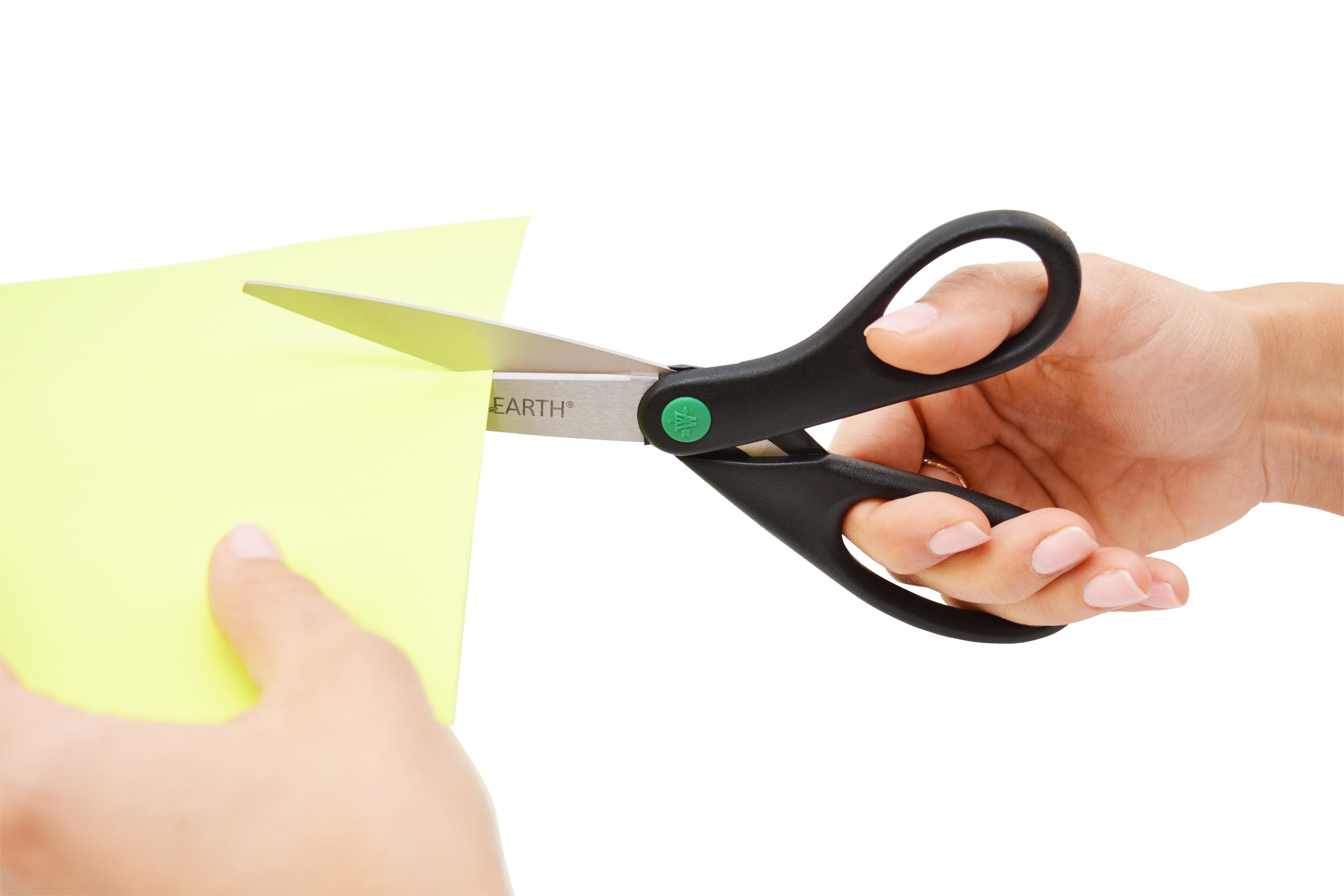 Westcott KleenEarth Scissors, 8", Straight, Recycled, Stainless Steel, for Craft, Black, 1-Count