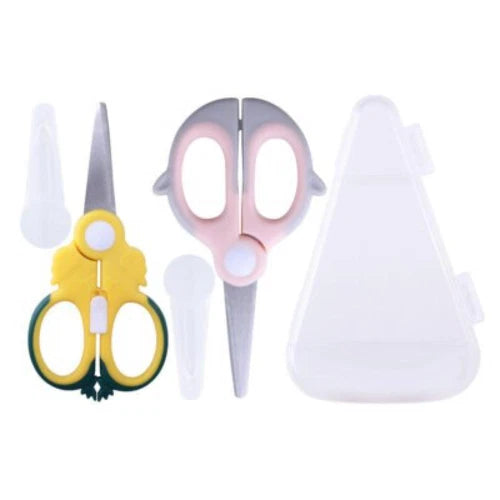 2Pcs Portable Baby Food Scissors With Safety Lock And Storage Case,Kicthen Shear