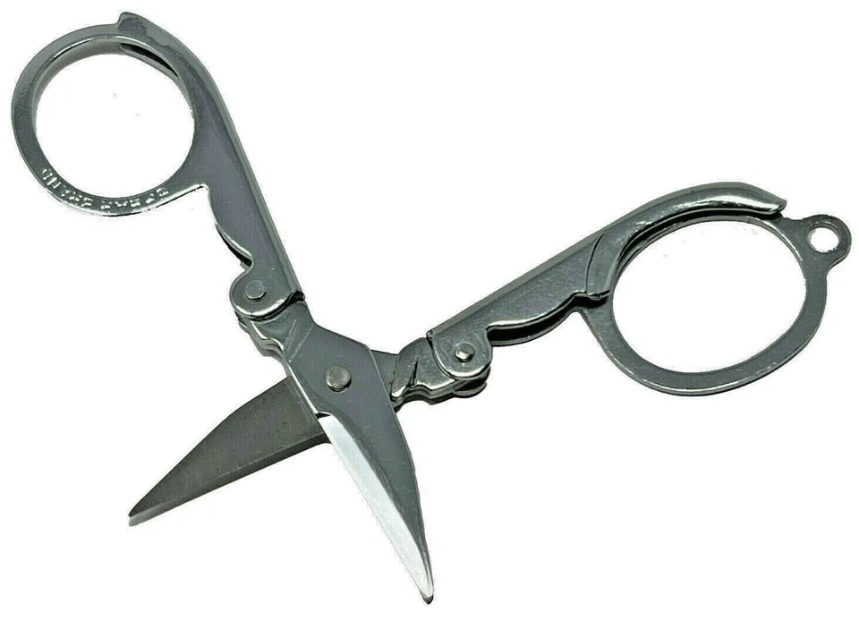 2-Pack Portable Folding Scissors - 3.5" - Metal Sharp Durable Travel Crafts Mini