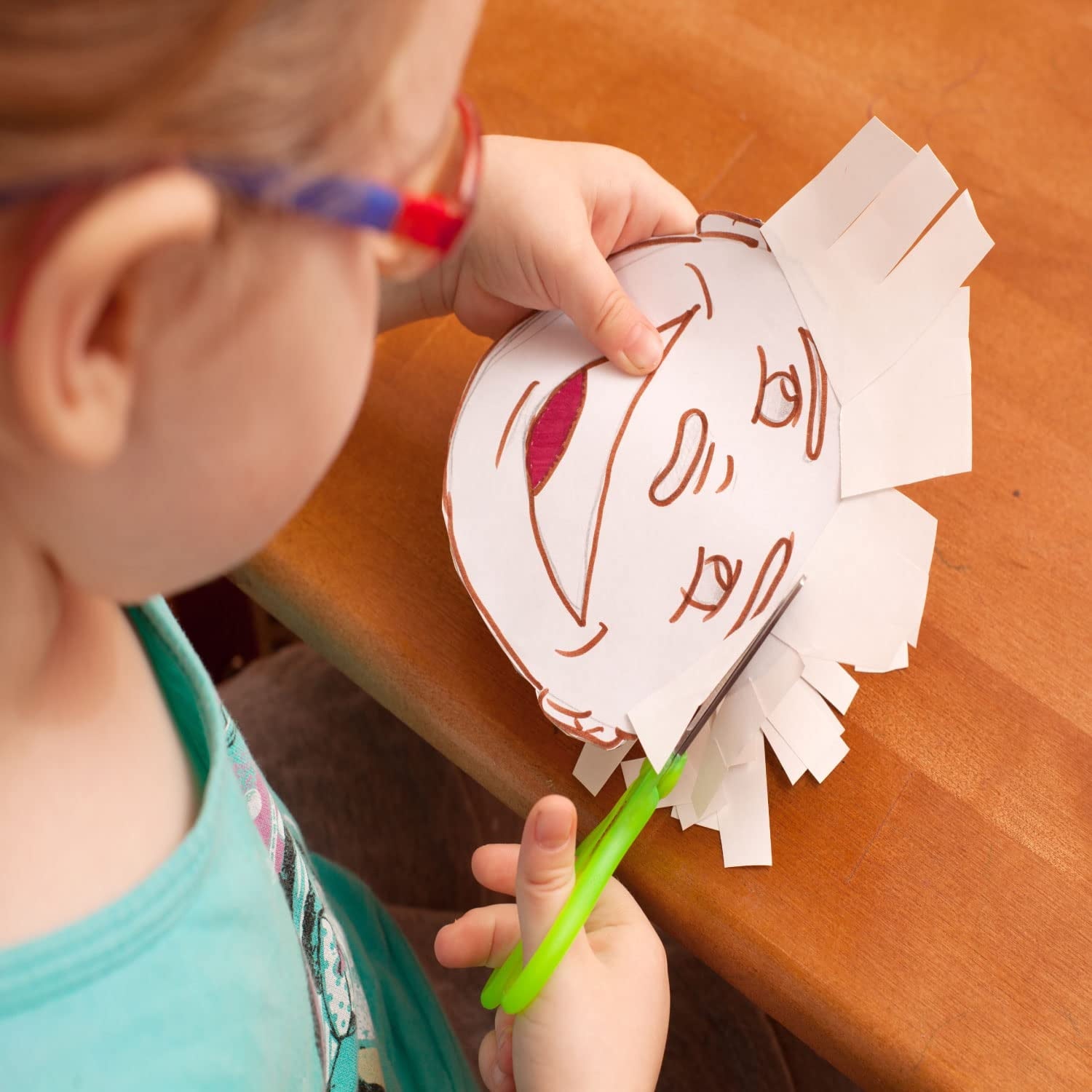 100 Pack of Bulk Wholesale 5 Inch Blunt Tip Safety Scissors for Arts and Crafts in Black, Red, Green, Blue and Yellow