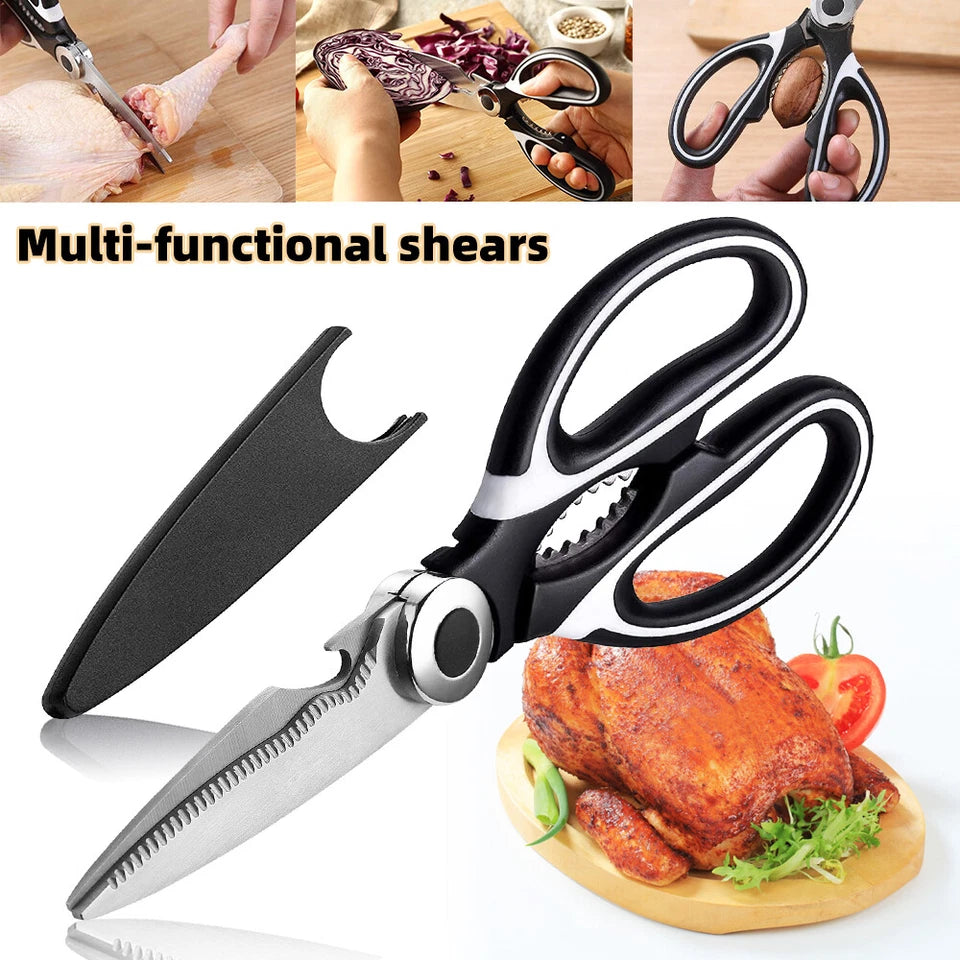 Kitchen Scissors Heavy Duty Stainless Steel Sharp Shears Household Multi Purpose